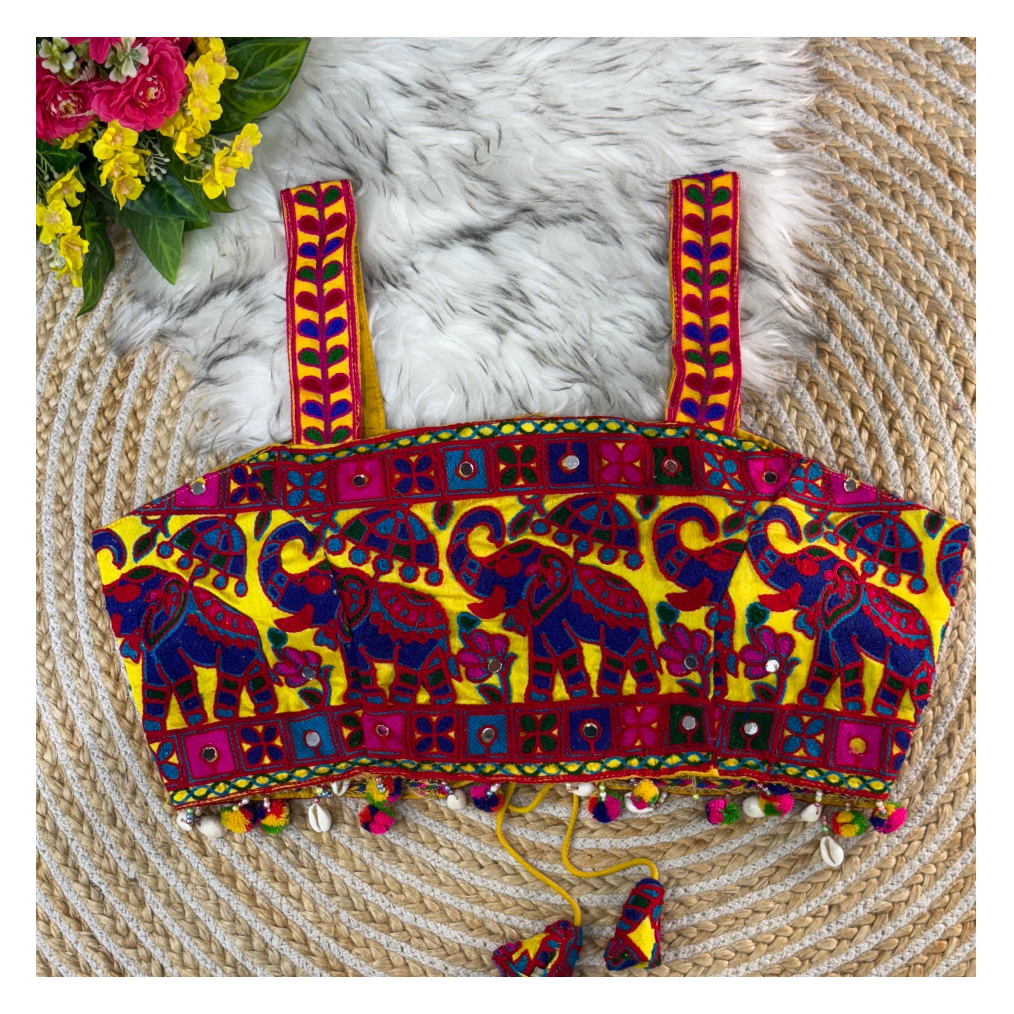 Navratri Traditional Garba Spl. Spaghetti Sleeve Lese Blouse For Women&