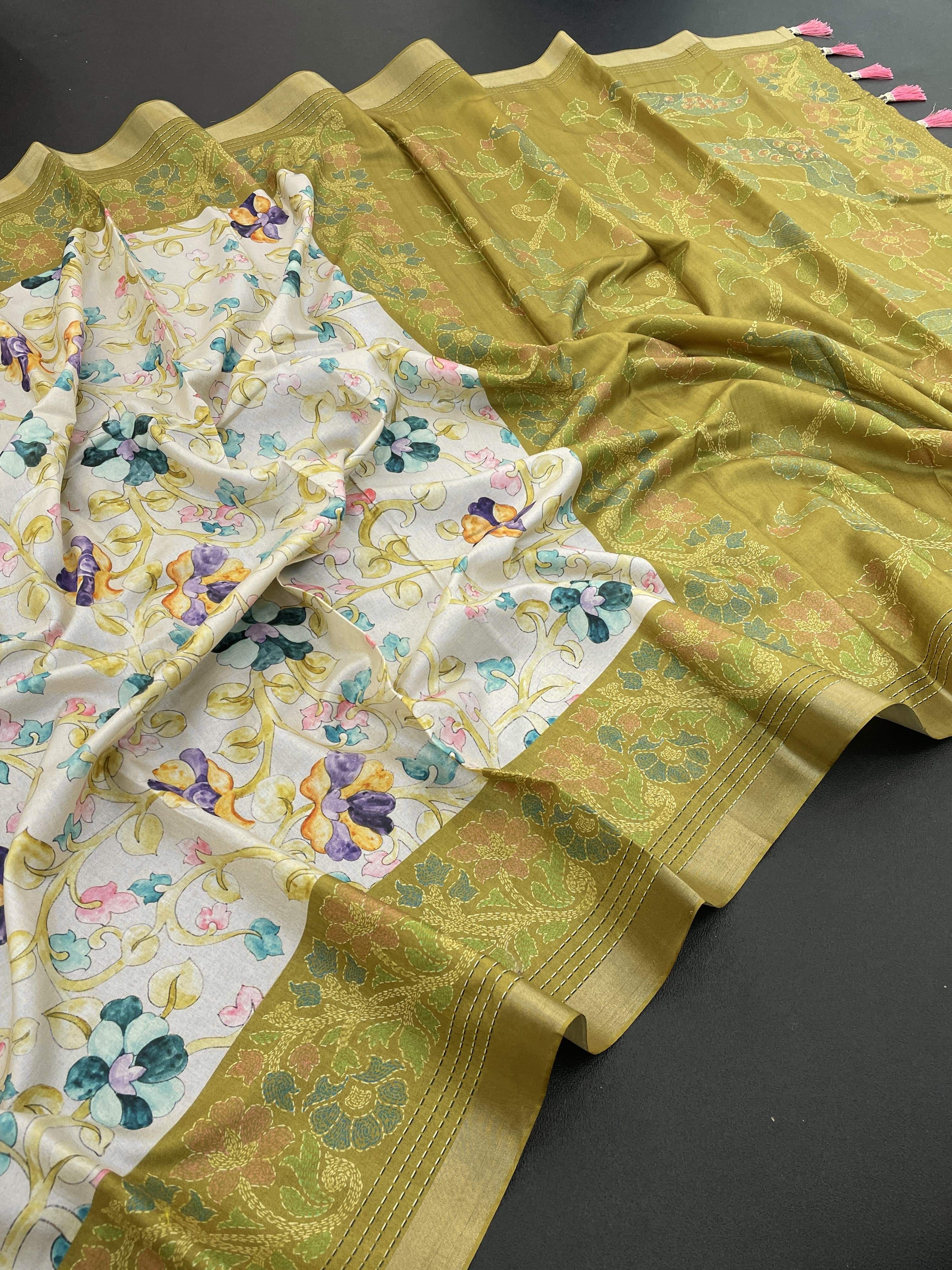Kalamkari Print Saree