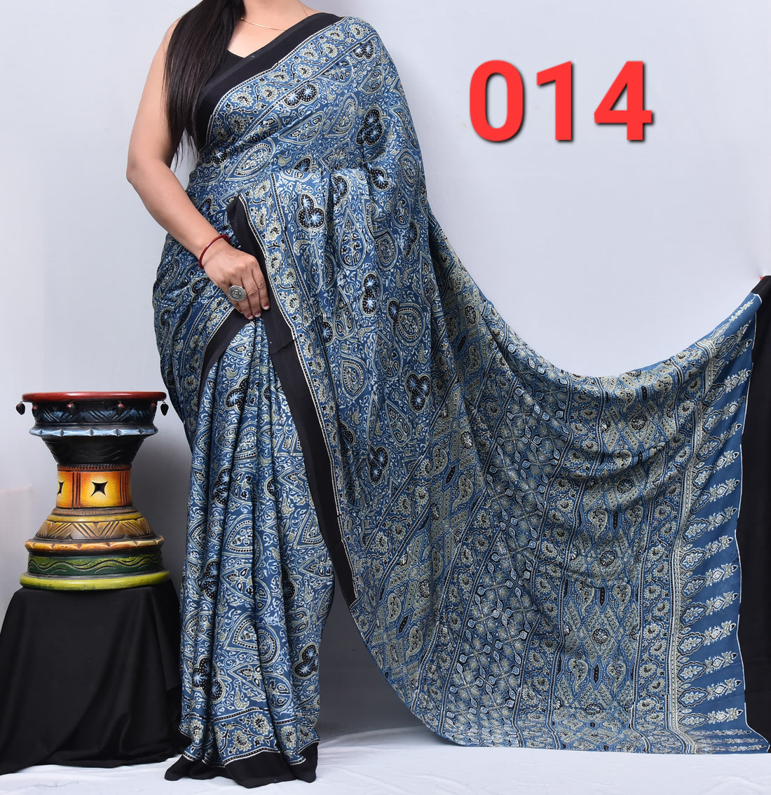 Ajrak Saree