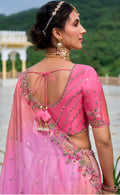 Peach Pink Bridal Lehenga with Heavily Embroidered Details