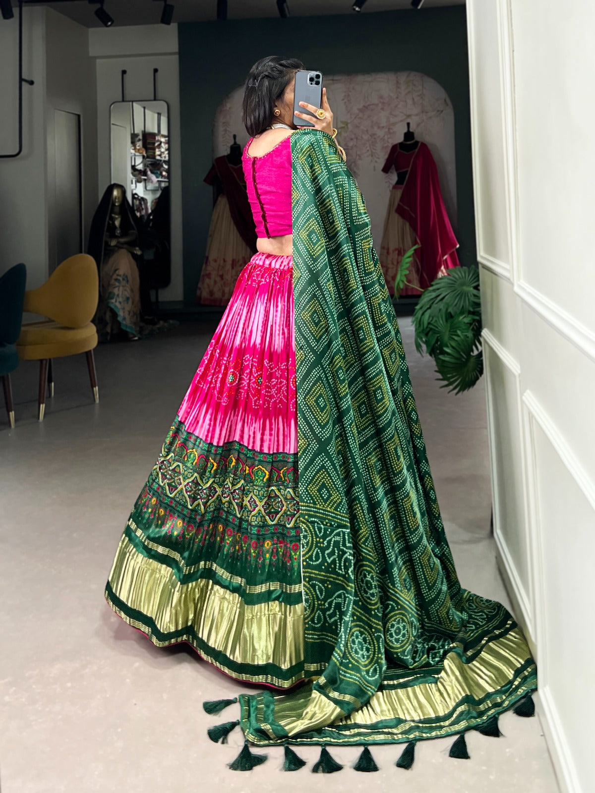 Gajji Silk Lehenga Choli
