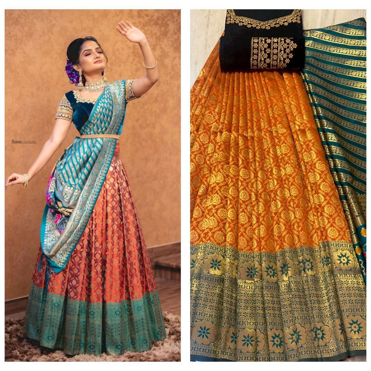 Half Lehanga Saree