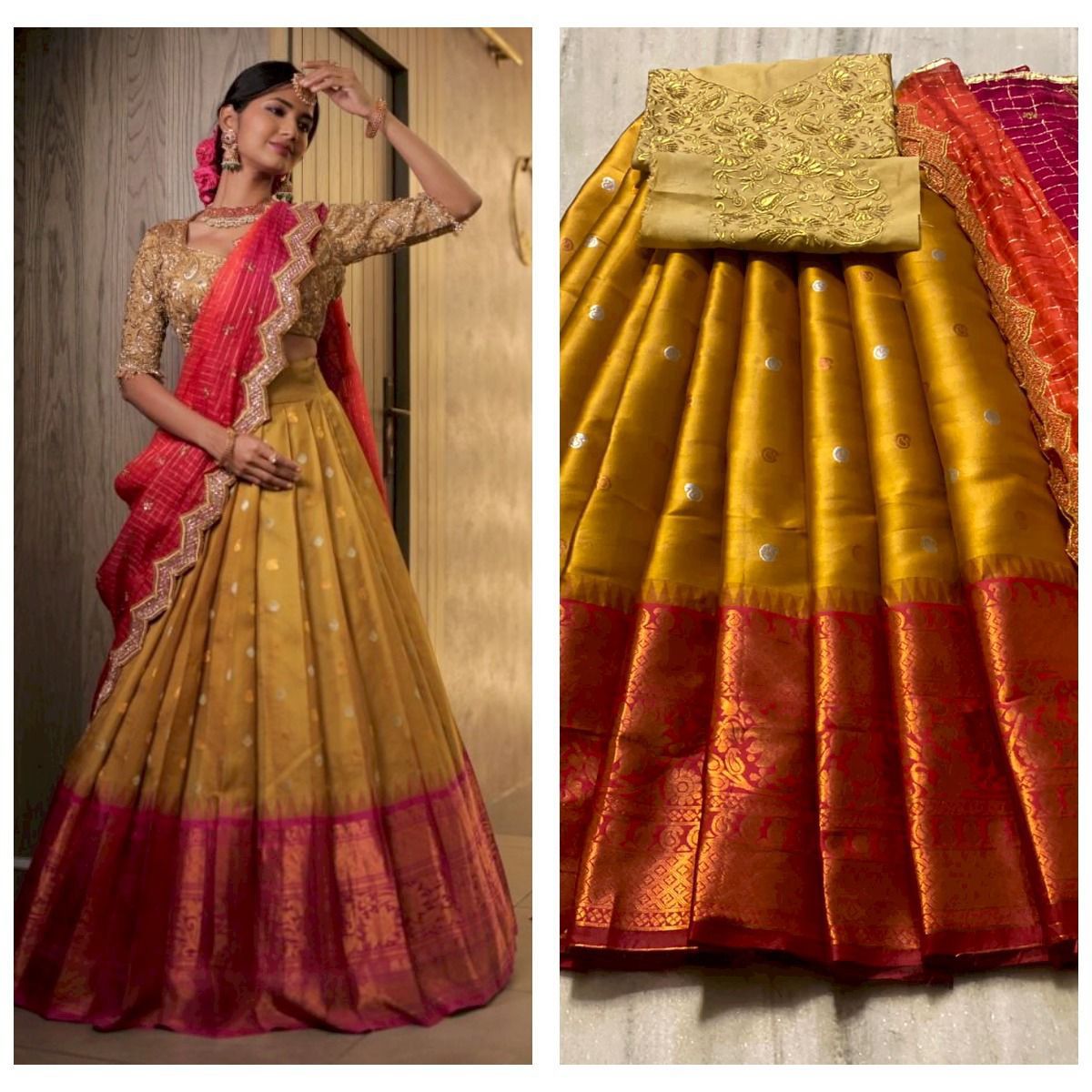 Half Lehanga Saree
