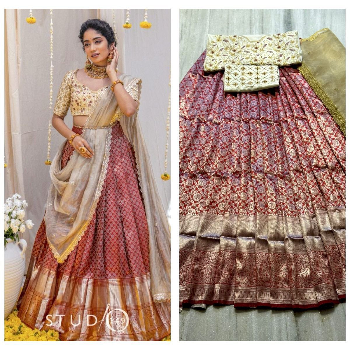 Half Lehanga Saree