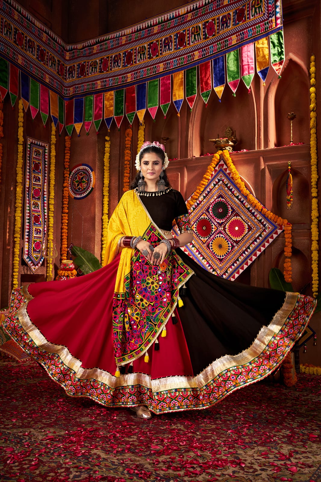 Chaniya choli for Navratri in multicolour