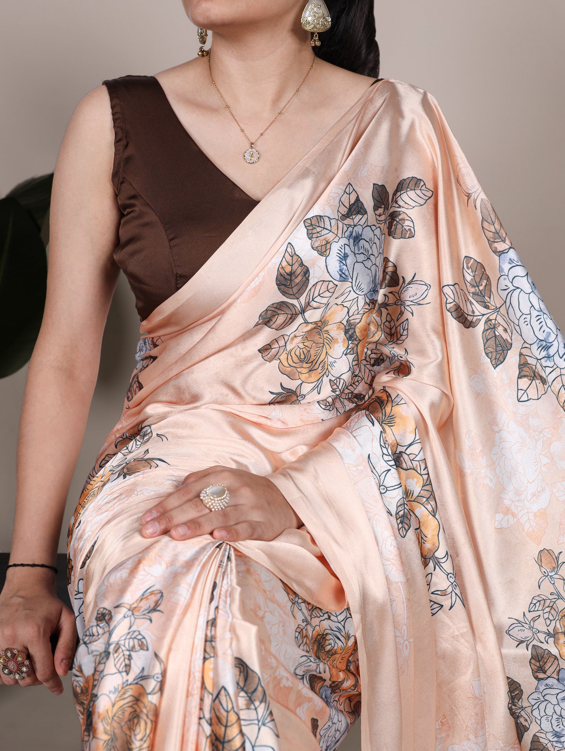 Satin Saree
