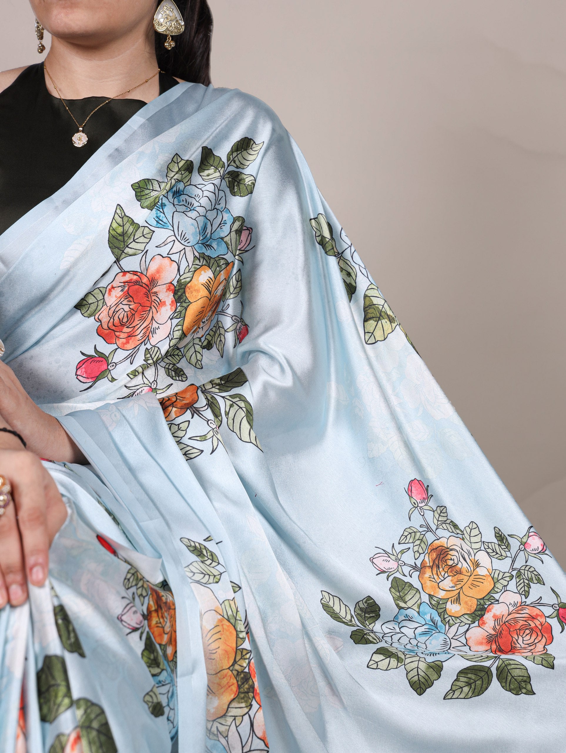 Satin Saree