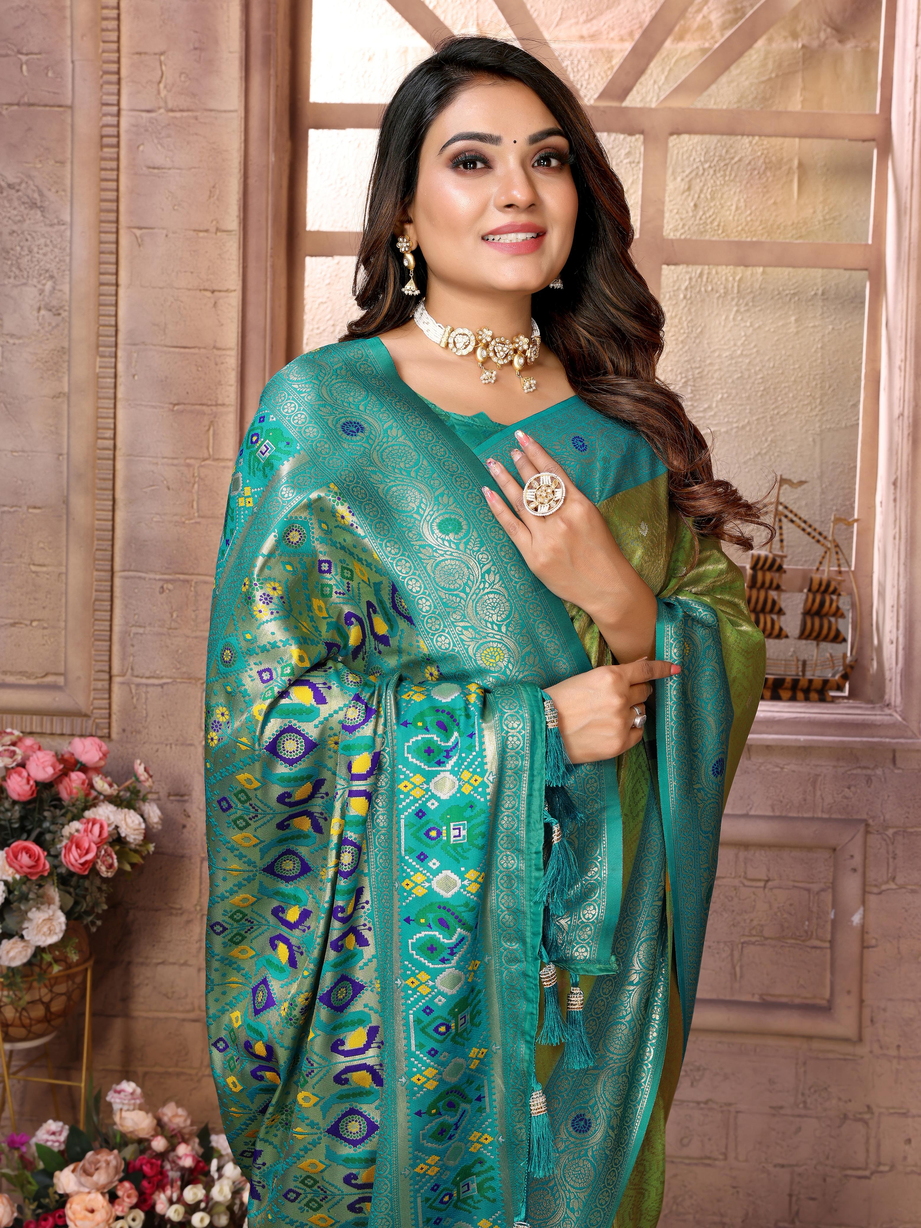 Green Pure Soft Tissue Banarasi Saree Banarasi Saree Anant Tex Exports Pvt.Ltd..