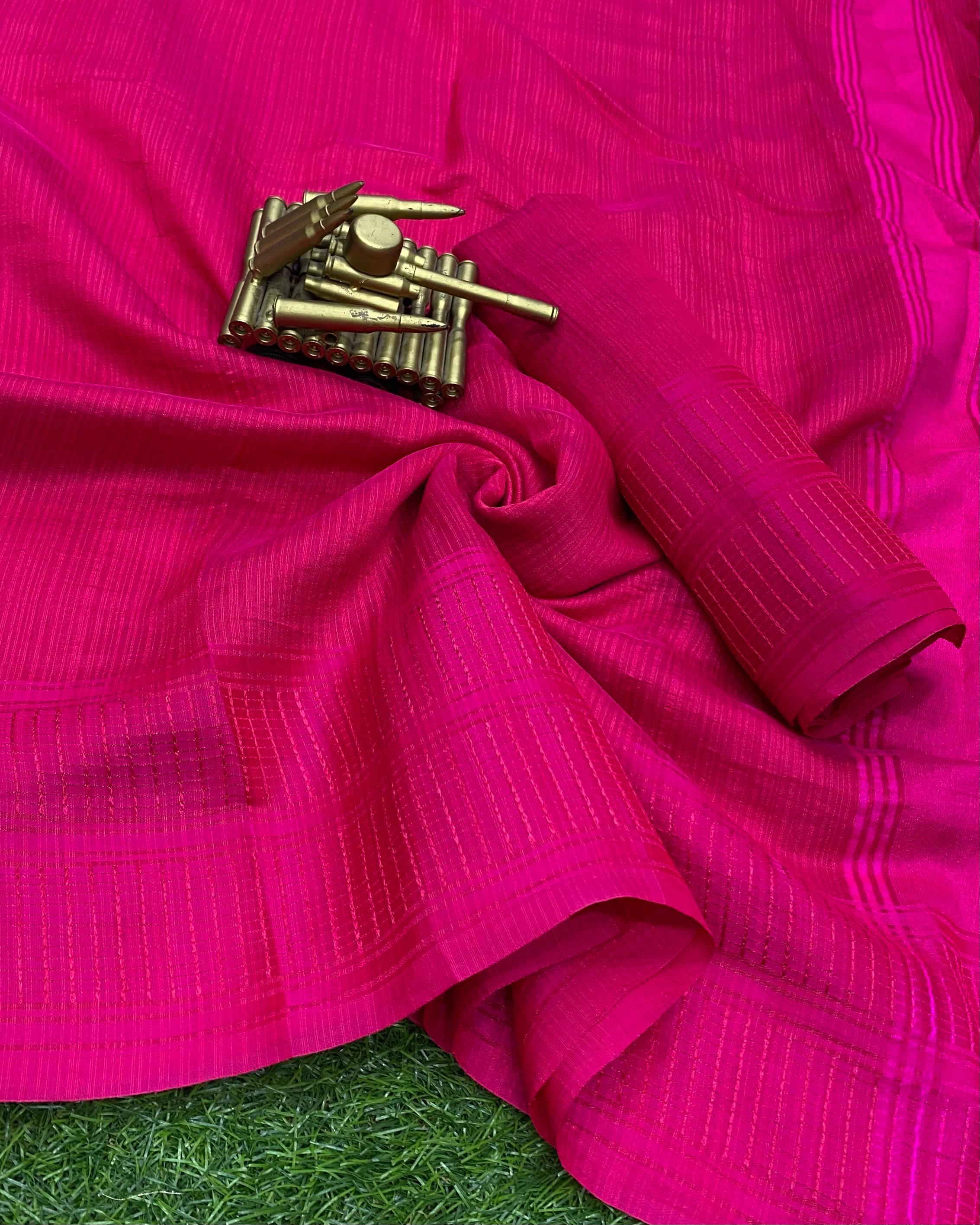 Pink Pure Yana Cotton Silk Saree Cotton saree Anant Tex Exports Pvt.Ltd..
