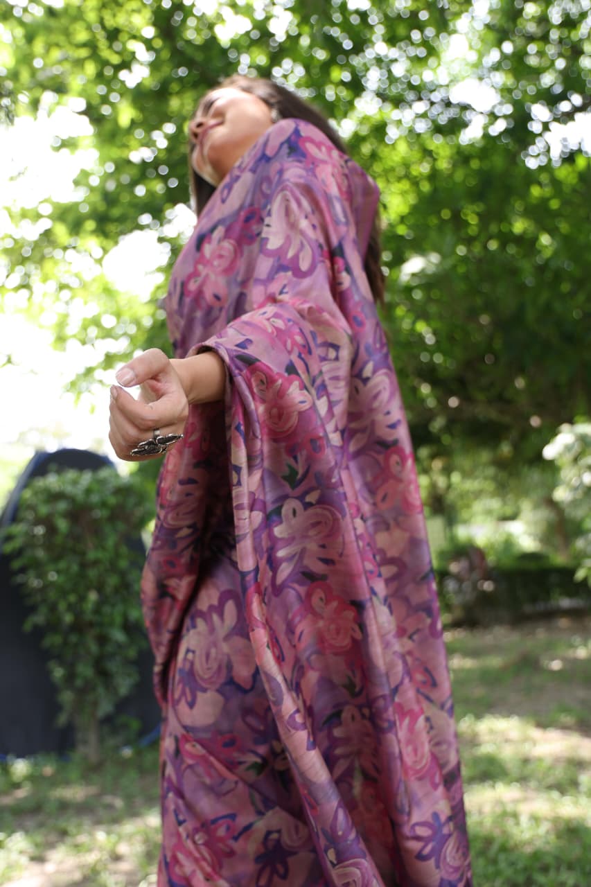 Pink Pure Soft Tussar Silk Saree Tussar Saree Anant Tex Exports Pvt.Ltd..