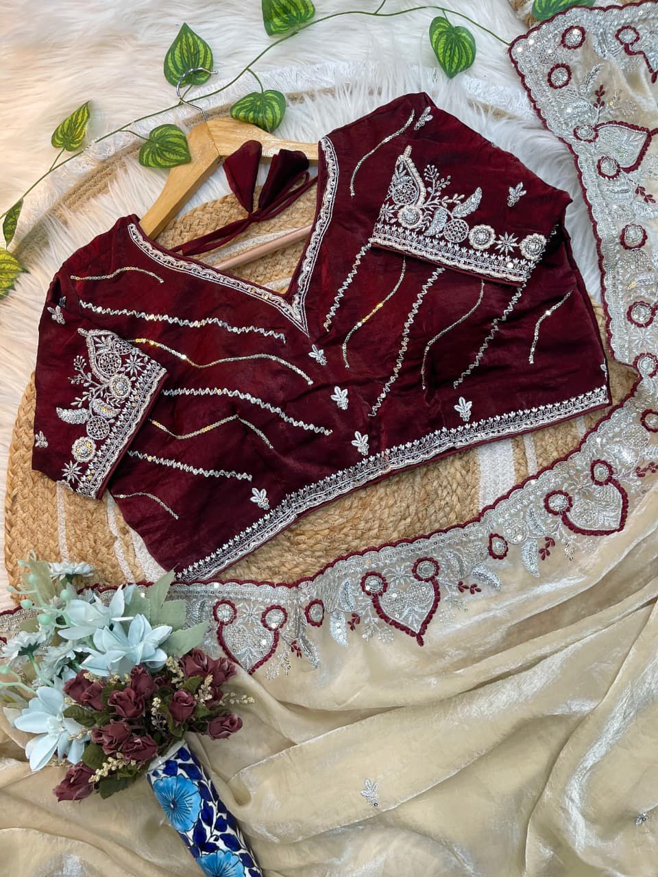 Cream Pure Soft Space Silk Saree Space Silk Anant Tex Exports Pvt.Ltd..