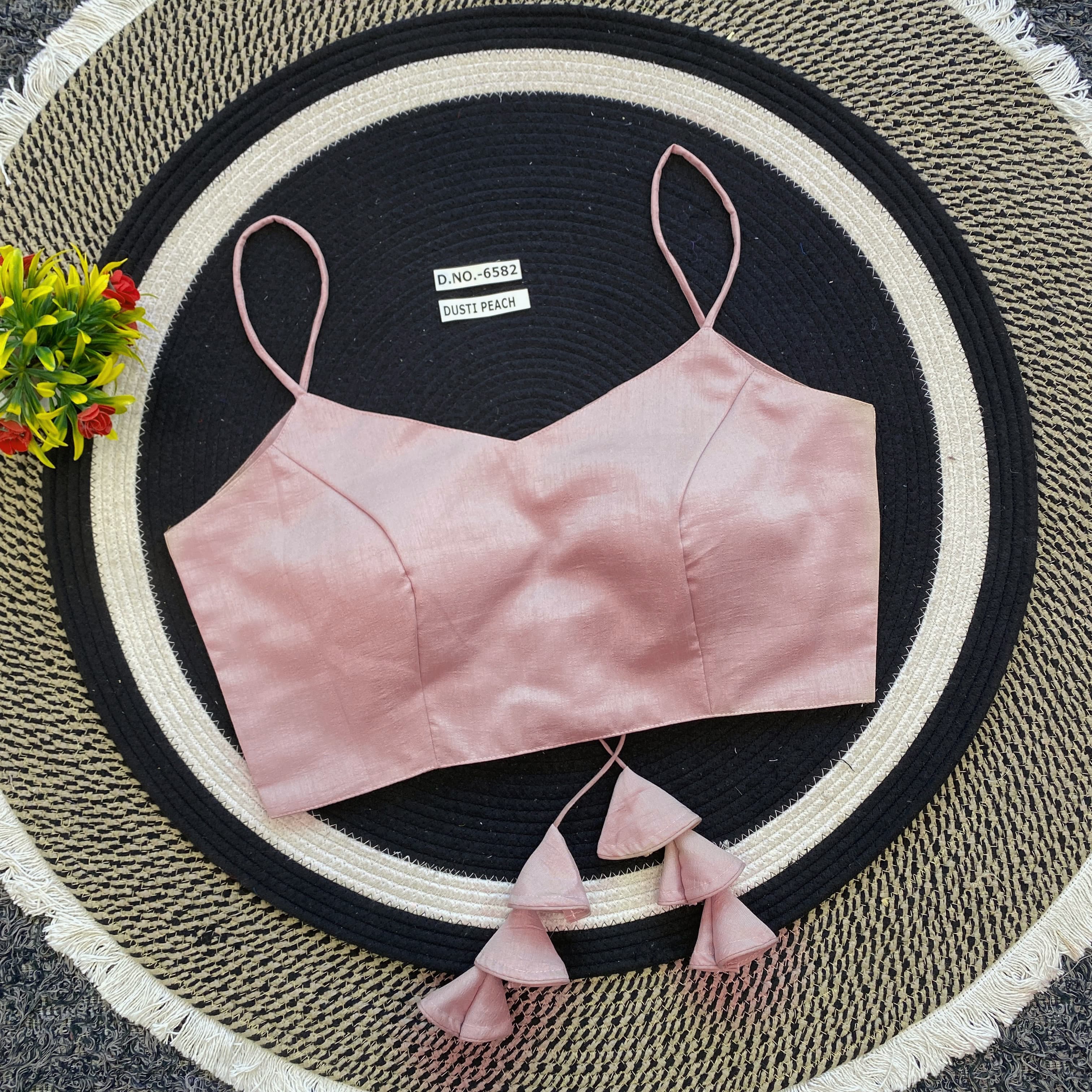 Dusty Peach Pure Pure Soft Viscose Silk Sleevless Blouse Sleevless Blouse Anant Tex Exports Pvt.Ltd..