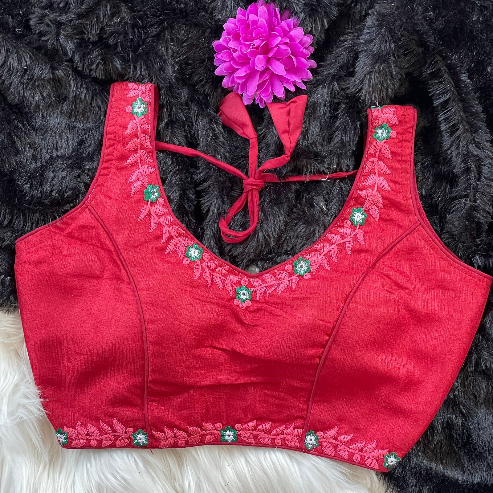 Readymade Heavy Milan Silk SleevesLess Blouse