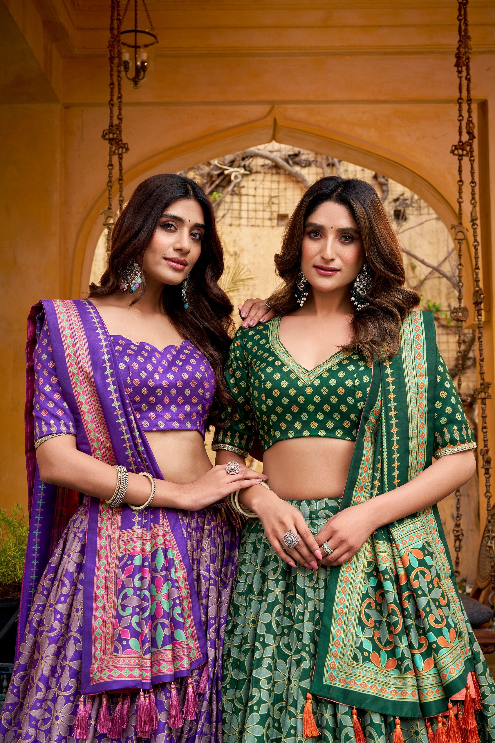 Purple Color Tasar Silk Lehenga Choli