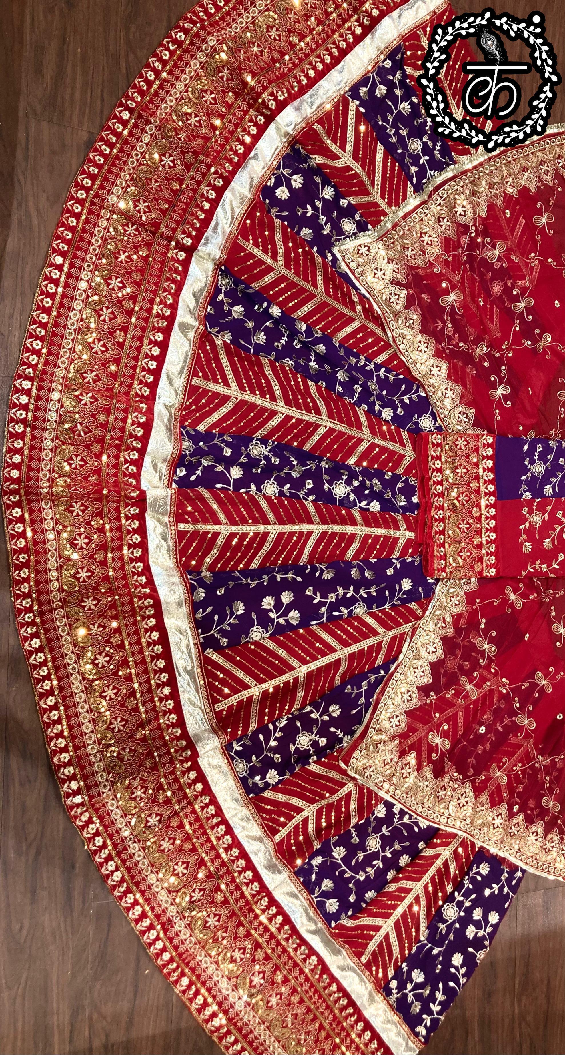 Purple Pure Soft Silk Rajsthani Rajwadi Rajputi Poshak Lehenga Choli