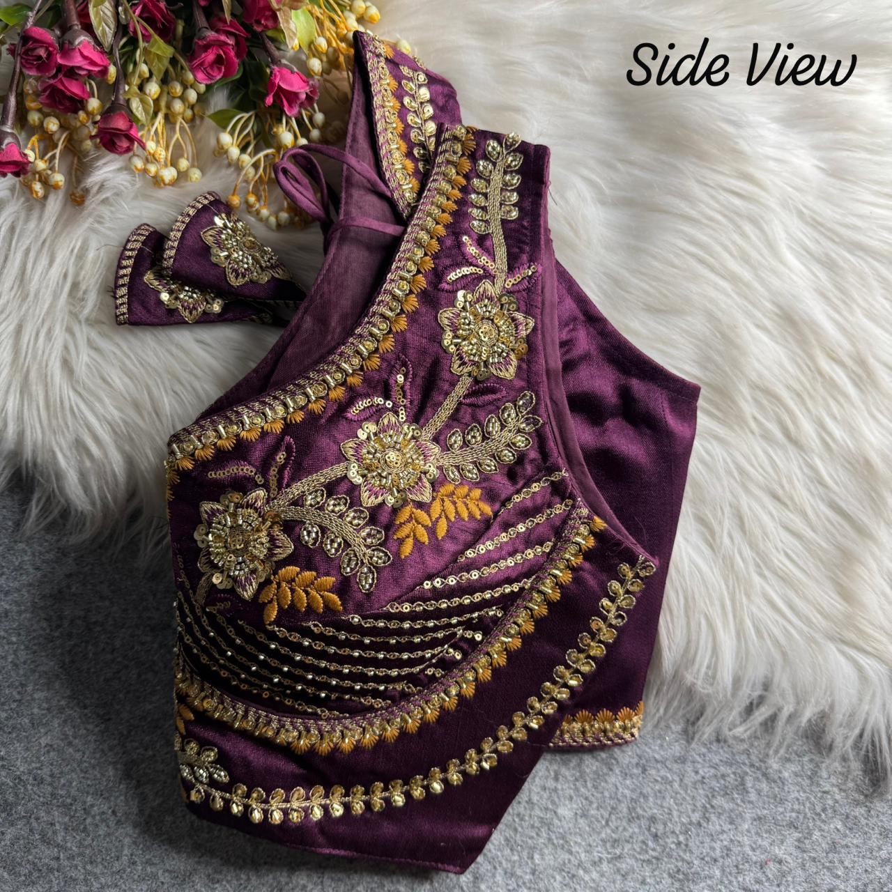 Wine Soft Heavy Pure Soft Italian Silk With Tricot Fuising Blouse