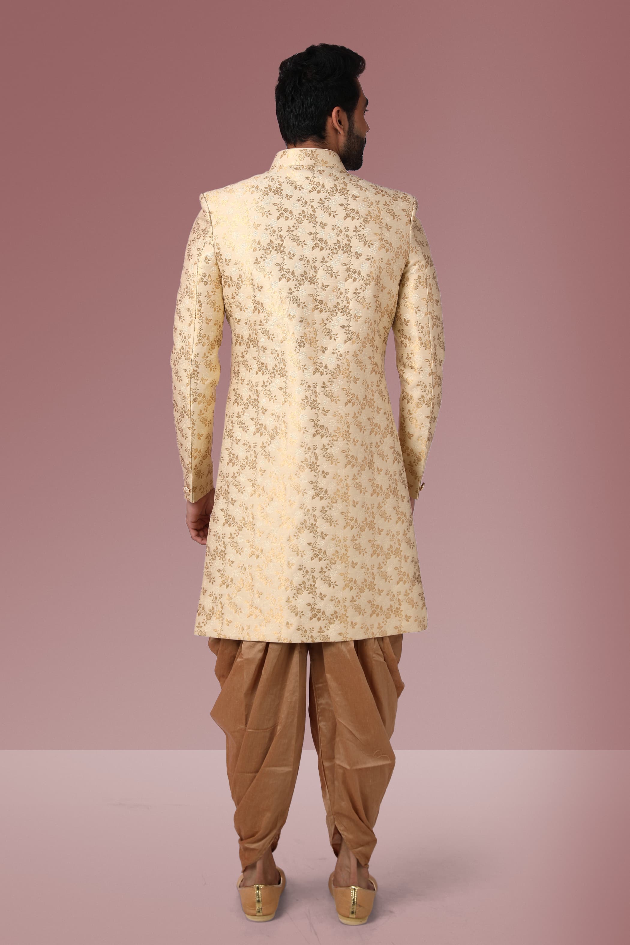 Gold Indo Western Sherwani for Men