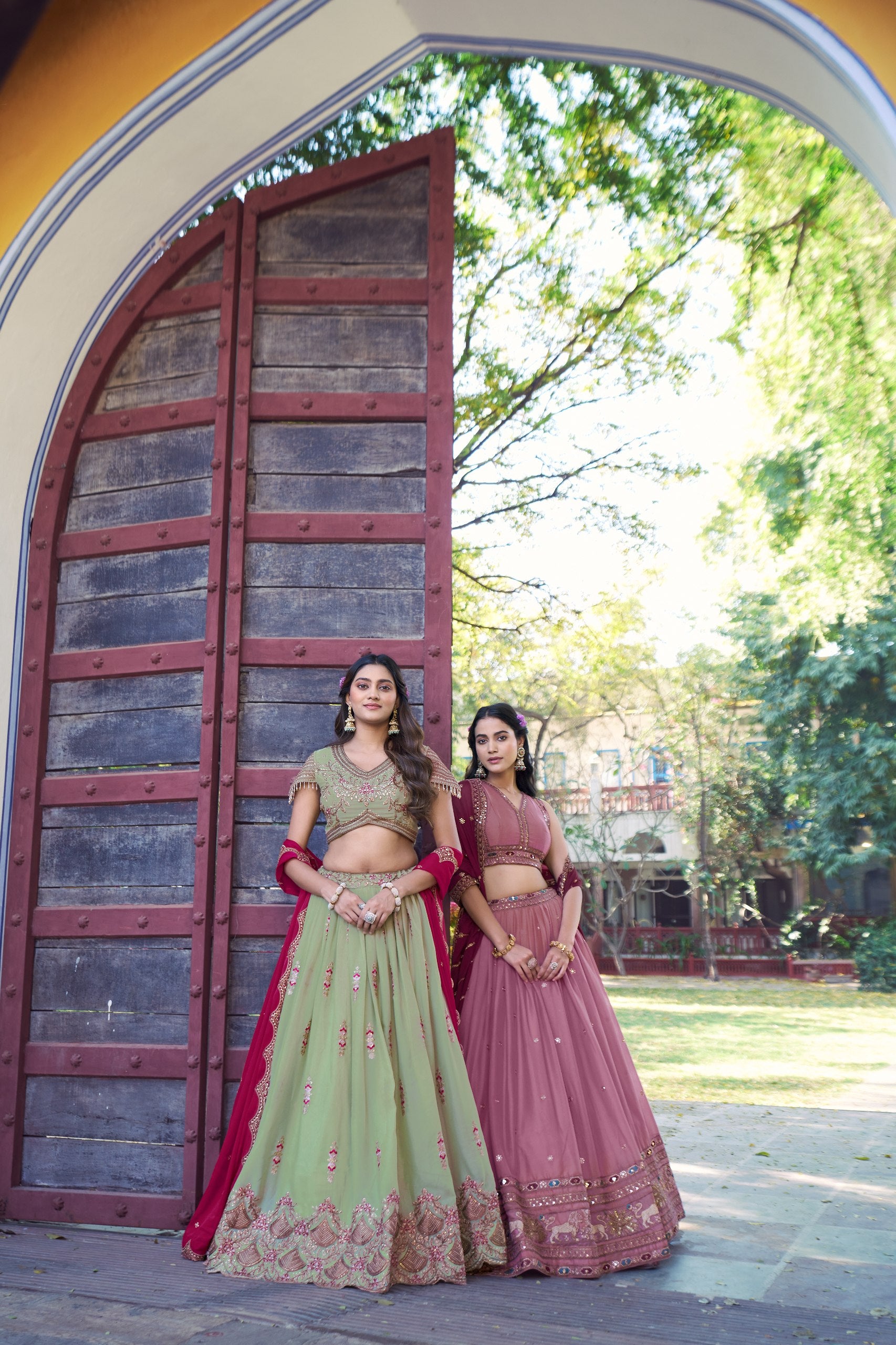 Pista Pure Star Georgette Zari Sequins & Resham Embroidery Lehenga Choli