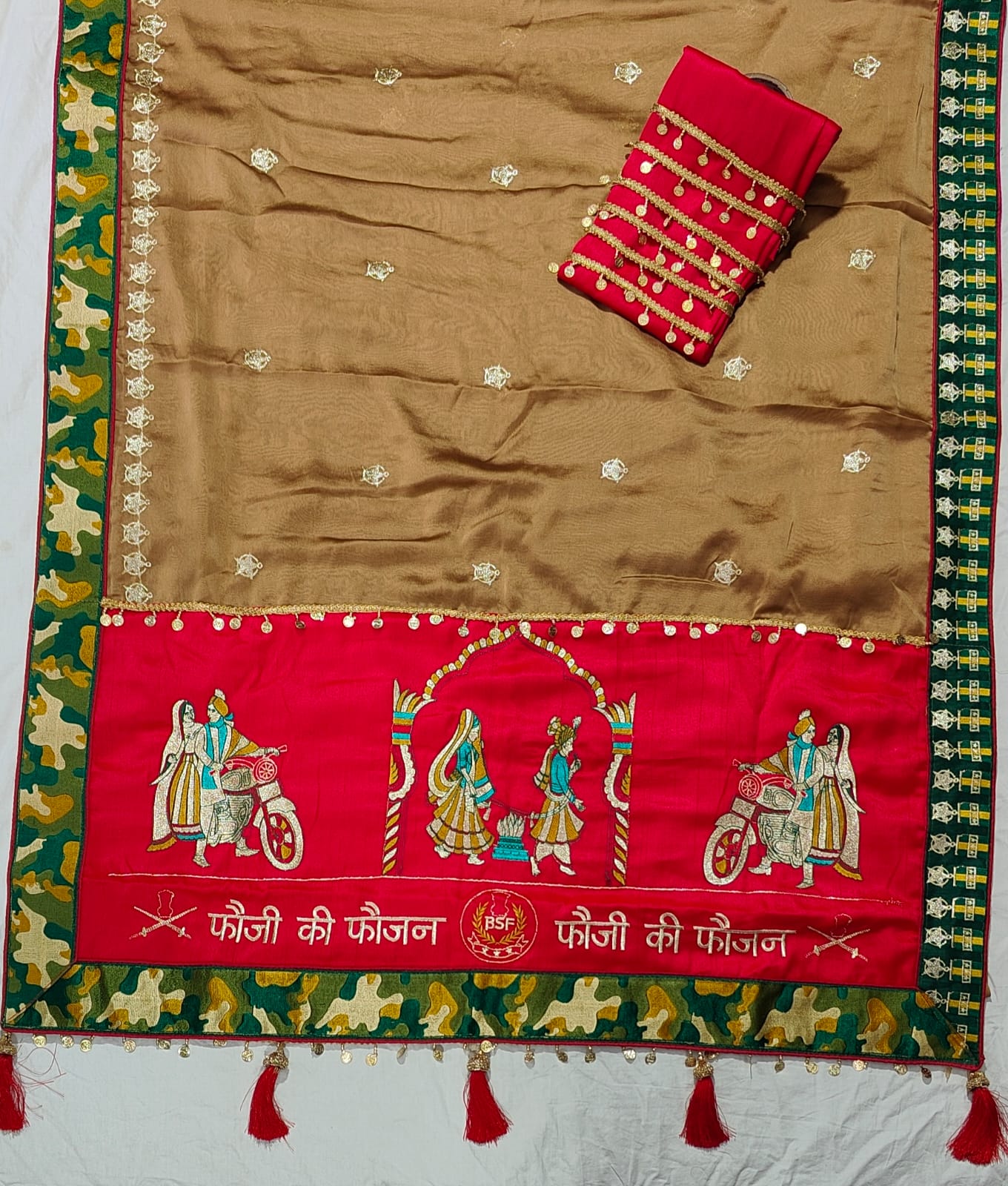 Chiku Pure Soft Rangoli Silk Embroidery Work Panter Patola Saree