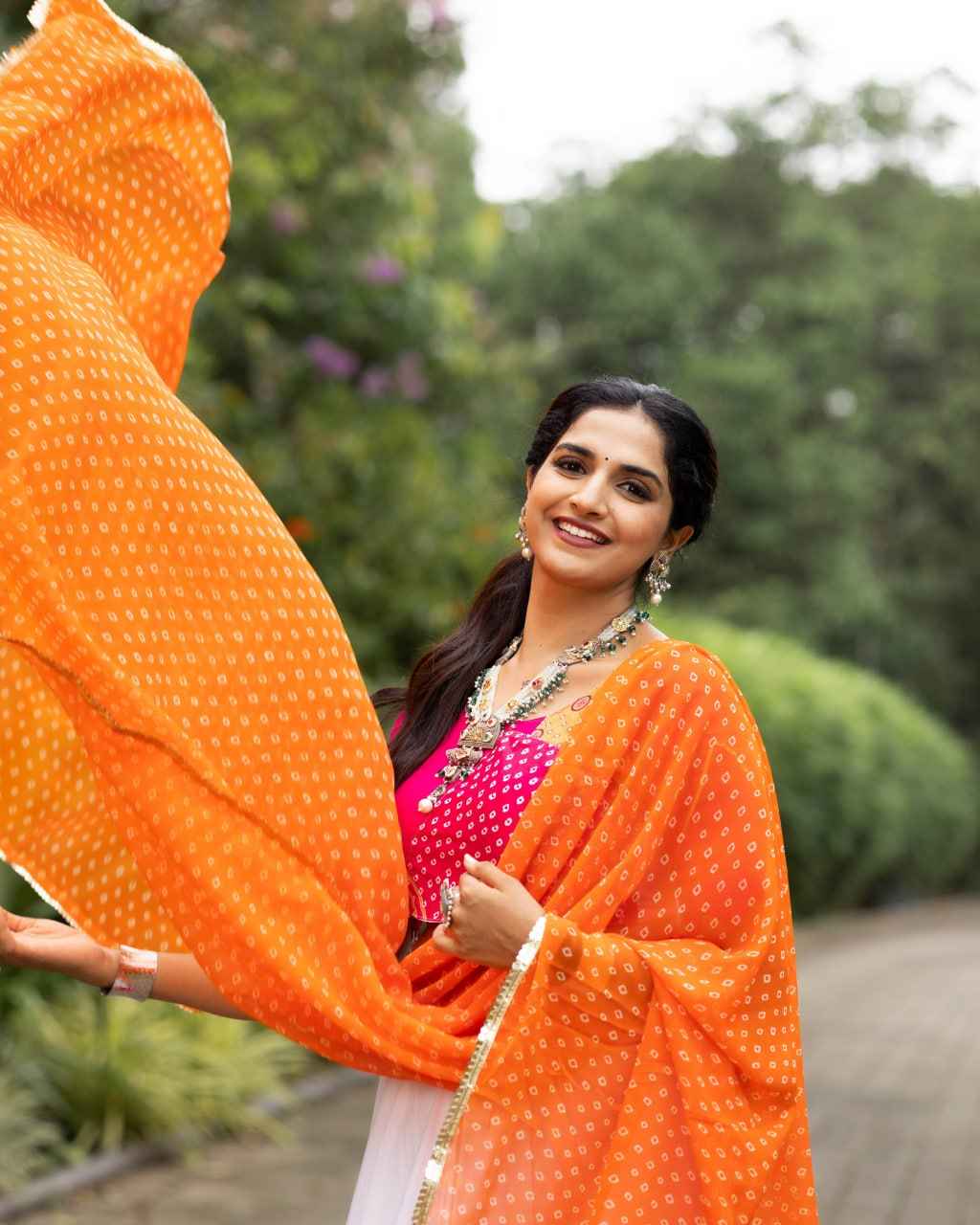Wine Pure Rayon Cotton Gotta Patti Work Navratri Lehenga Choli