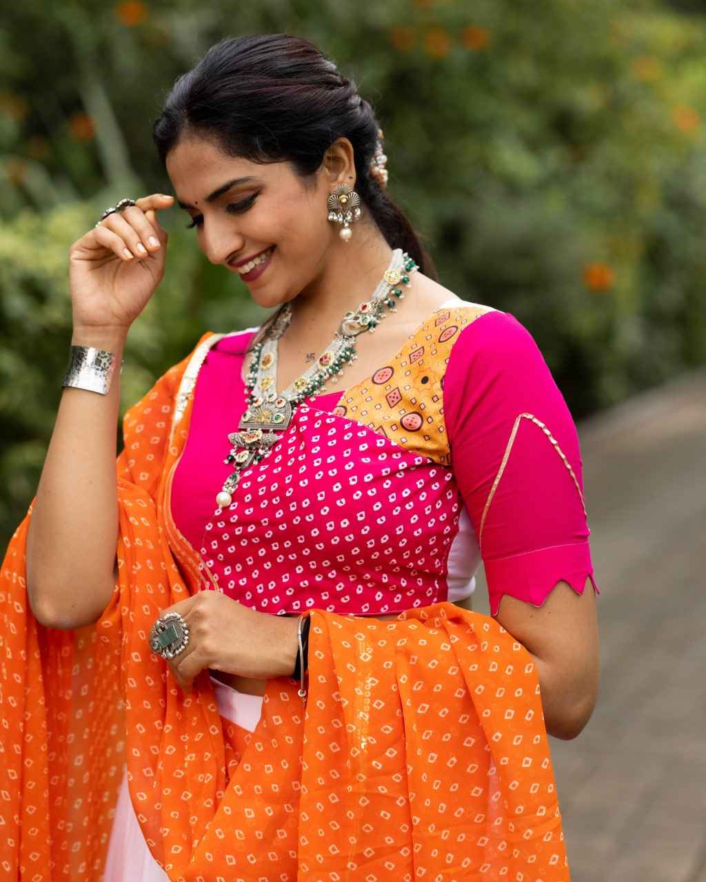 Wine Pure Rayon Cotton Gotta Patti Work Navratri Lehenga Choli