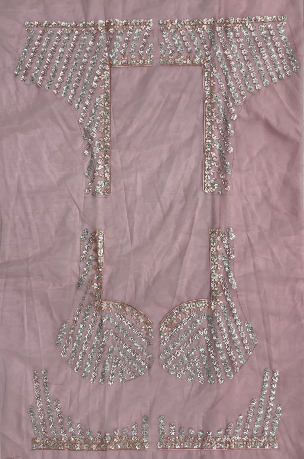 Pink Pure Heavy Net Sequins Sequins Zari Embroidery Work Net Bridal Lehenga Choli