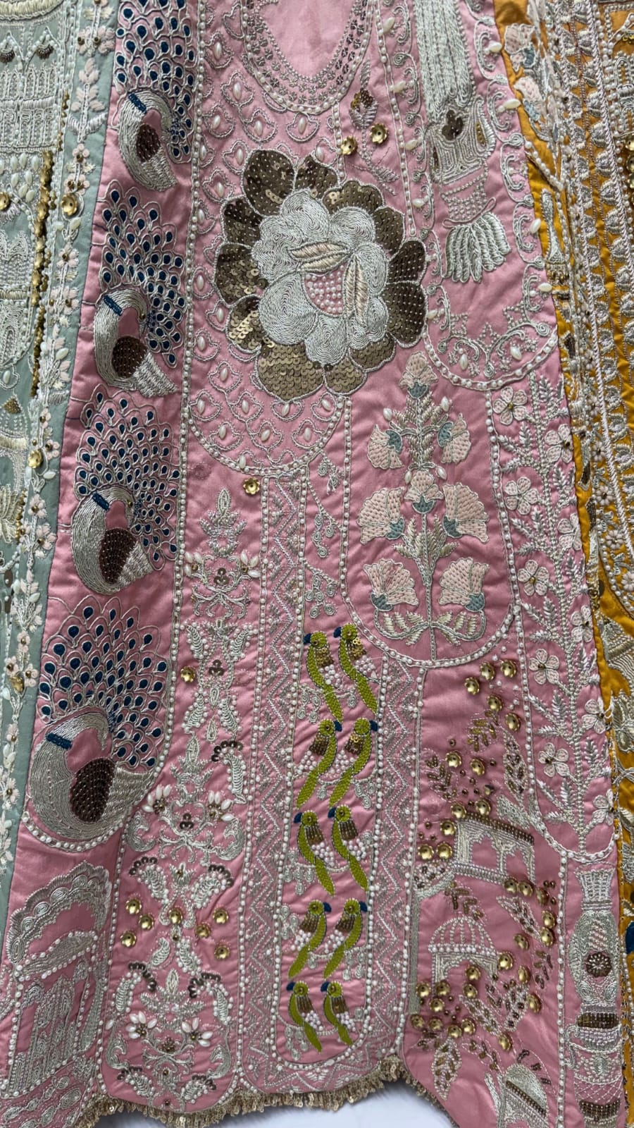Multi Pure Premium Silk Various Handwork & Multi thread Zari Work Bridal Lehenga Choli