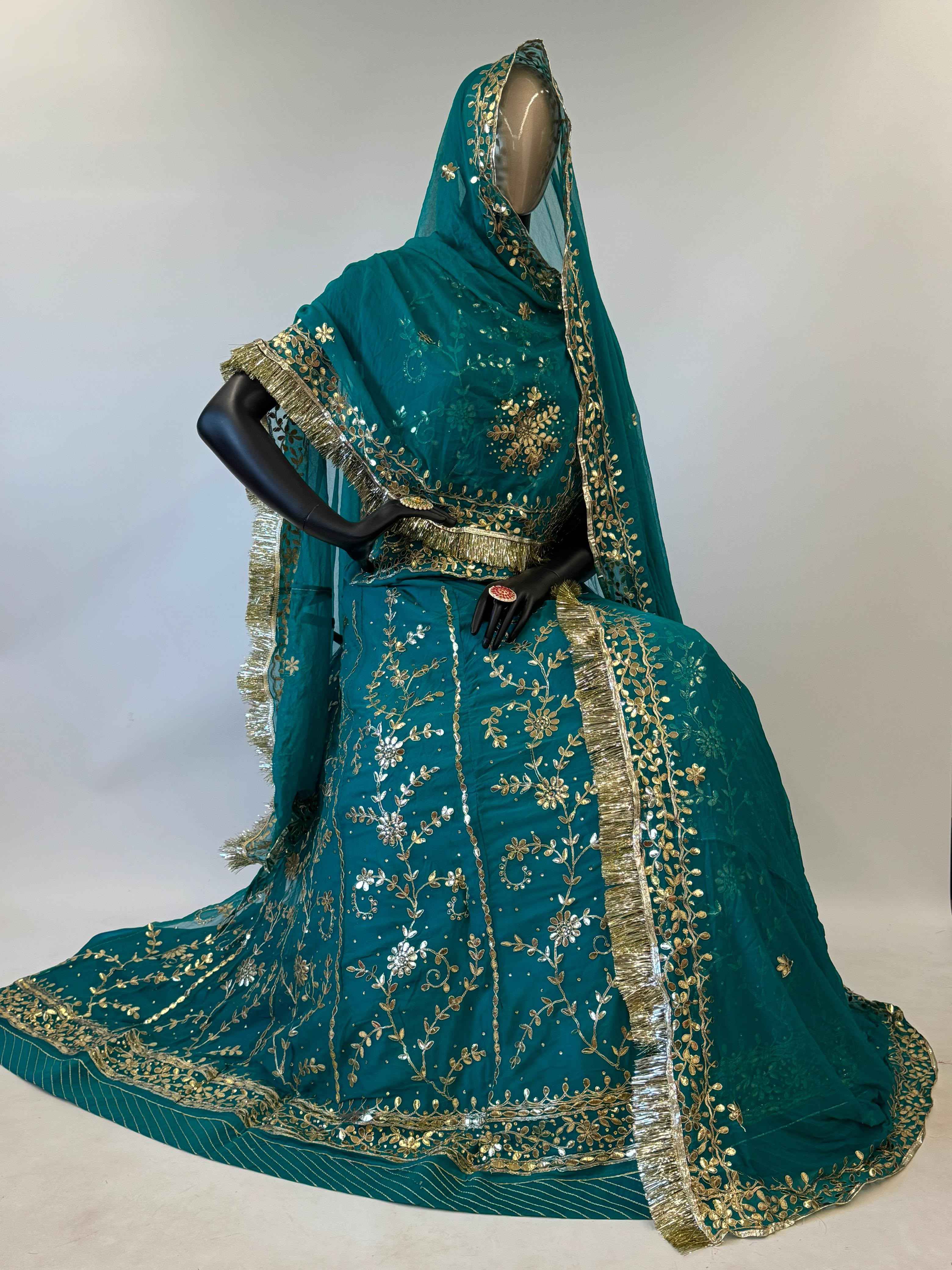 Rama Pure Soft Georgette Gotta Patti Rajasthani Rajputi Lehenga Choli