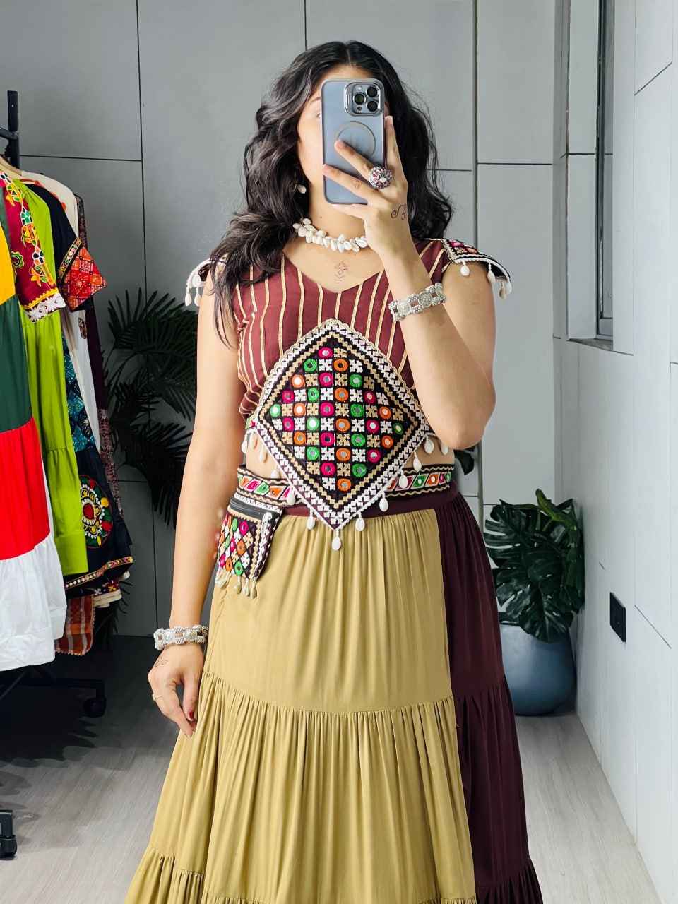 Brownie Pure Pure Rayon Cotton Navratri Lehenga Choli