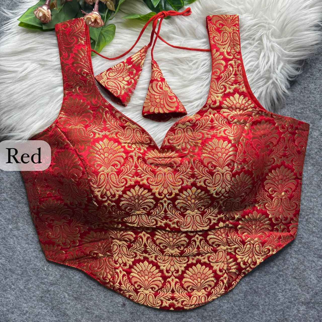 Red Pure Heavy King Khab Banarasi With Tricot Fuising Blouse