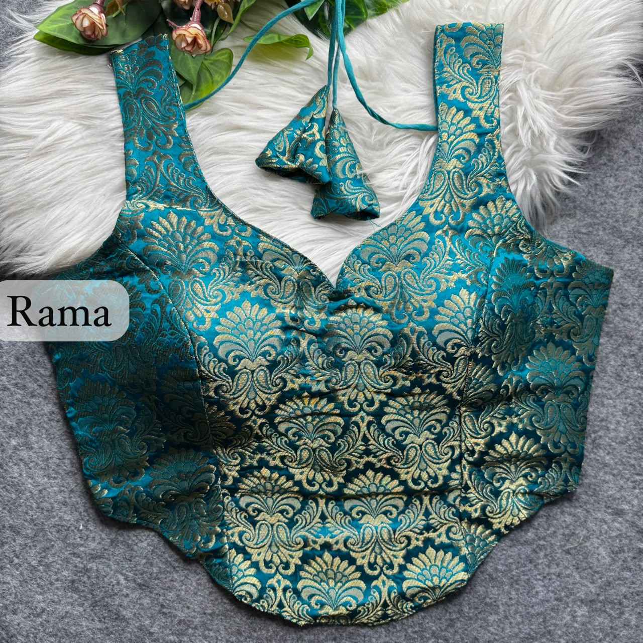 Rama Pure Heavy King Khab Banarasi With Tricot Fuising Blouse
