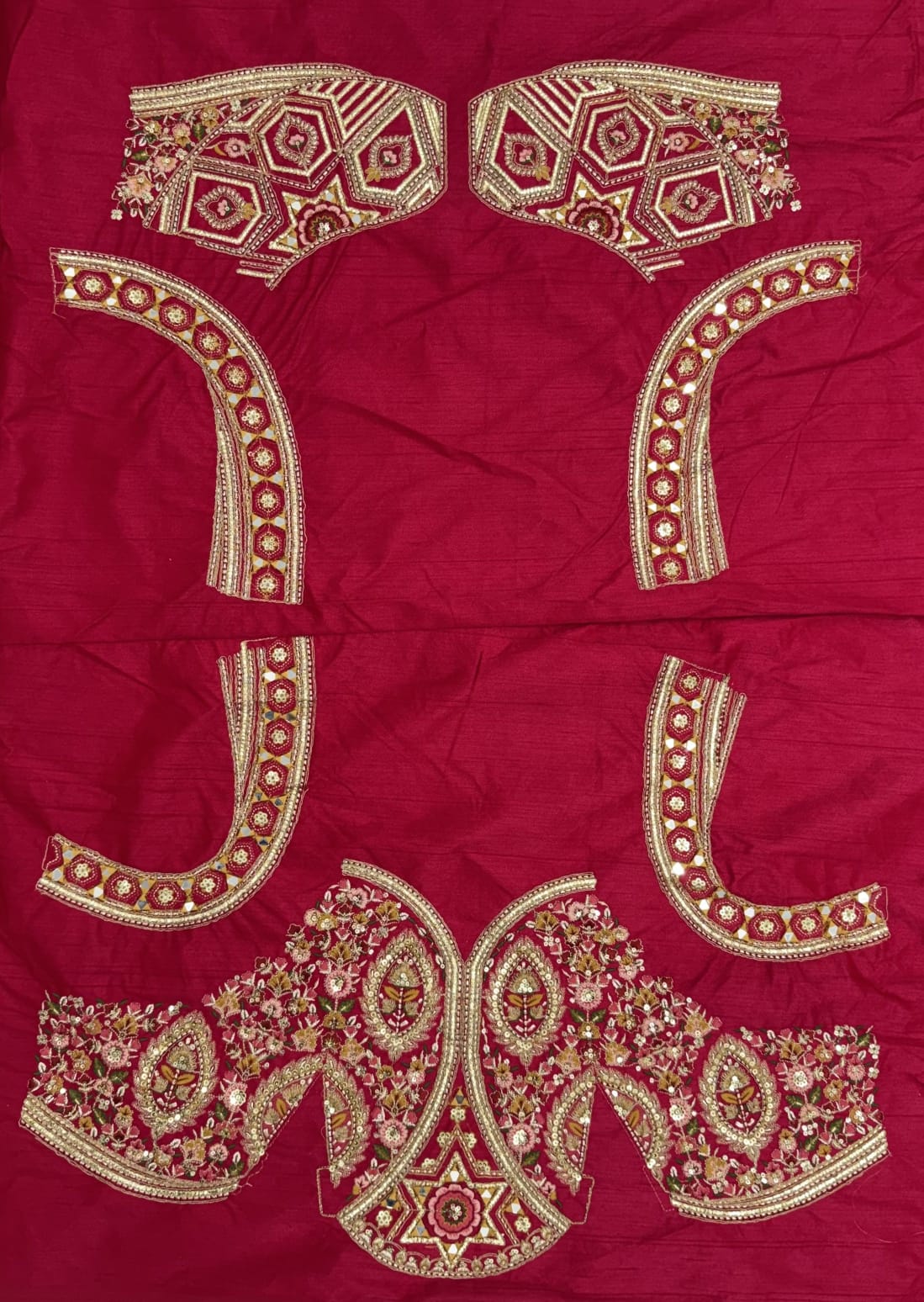 Rani Pure Soft Banarasi Gadhwal Silk Multi Thread Embroidery Sequins Work Bridal Lehenga Choli