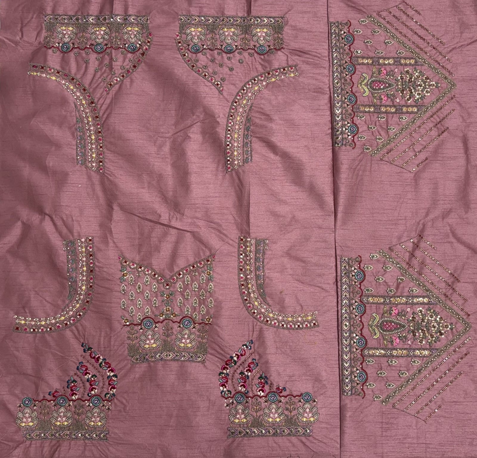 Firozi Pure Soft Banarasi Gadhwal Silk Multi Thread Embroidery Sequins Work Bridal Lehenga Choli