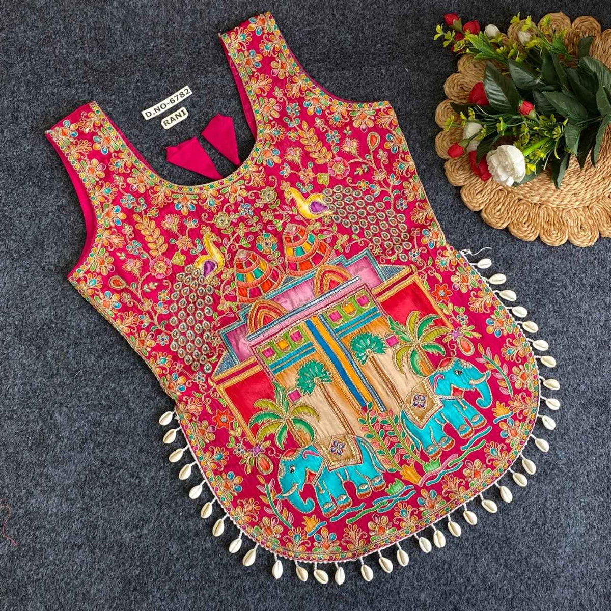 Rani Pure Heavy Viscose Position Original Kodi Work Navratri Blouse