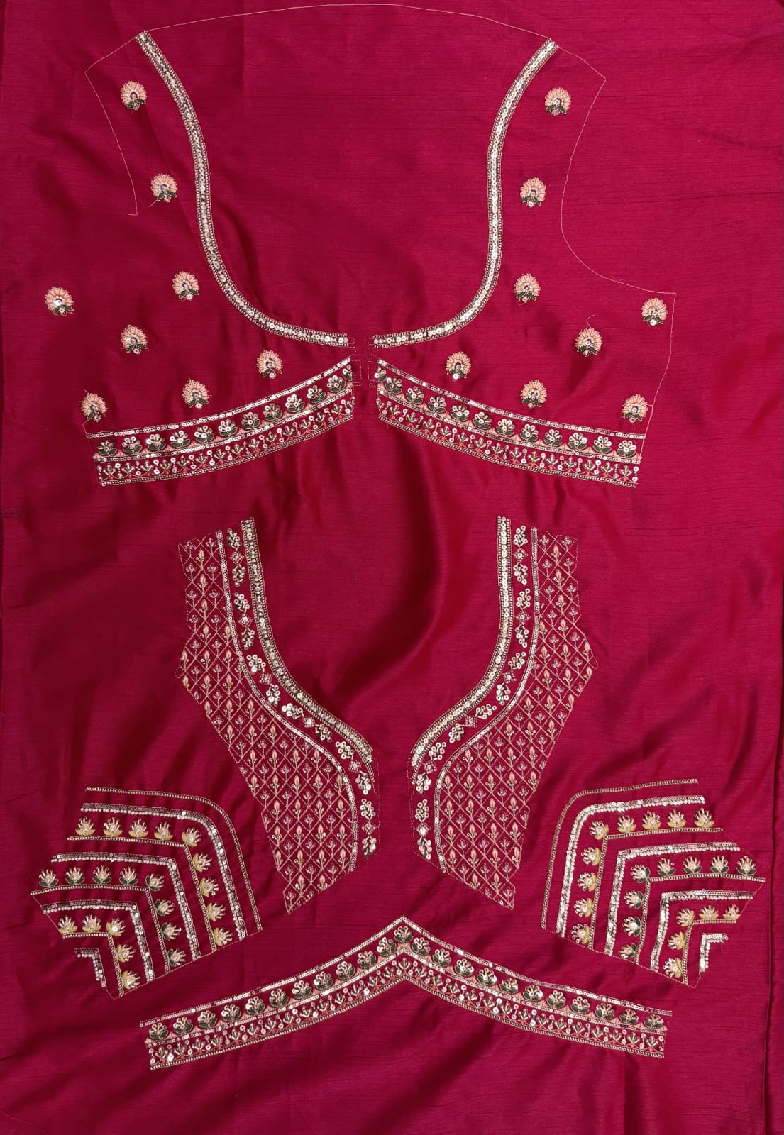 Pink Pure Sub Silk Premium Heavy Beads & Motif Dori Embroidery Zari Sequins Hand Work Bridal Lehenga Choli