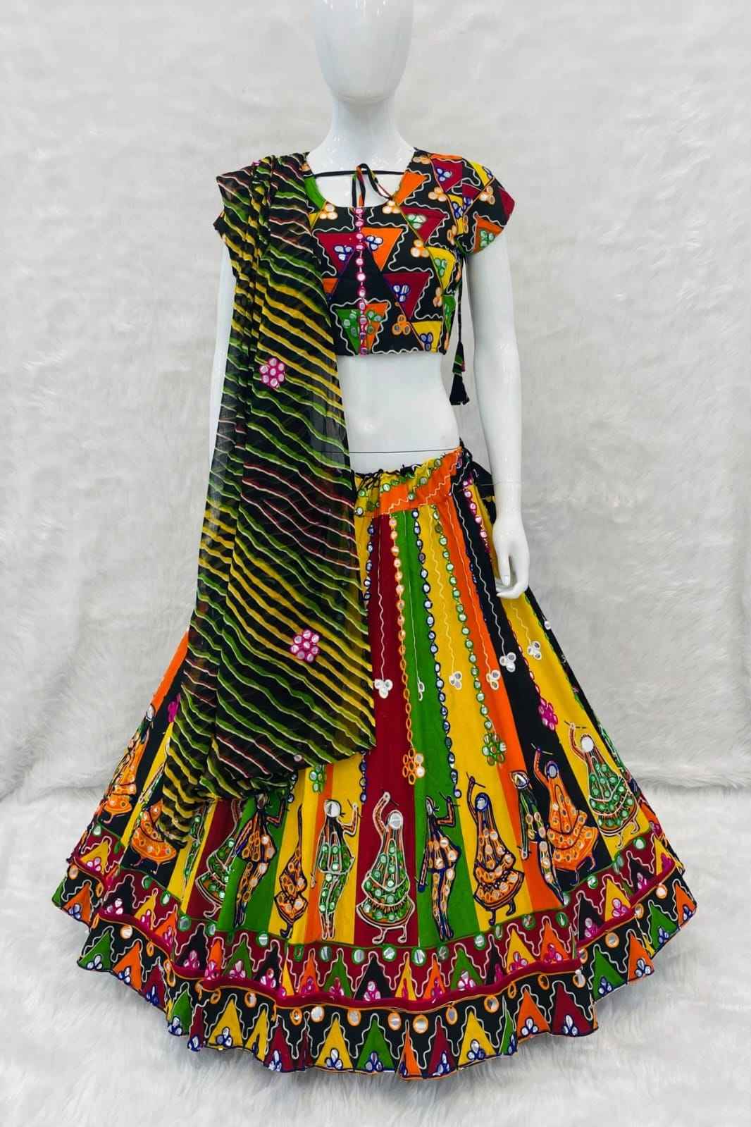 Multi Pure Reyon Cotton Embroidery Thread & Mirror Work Kid&