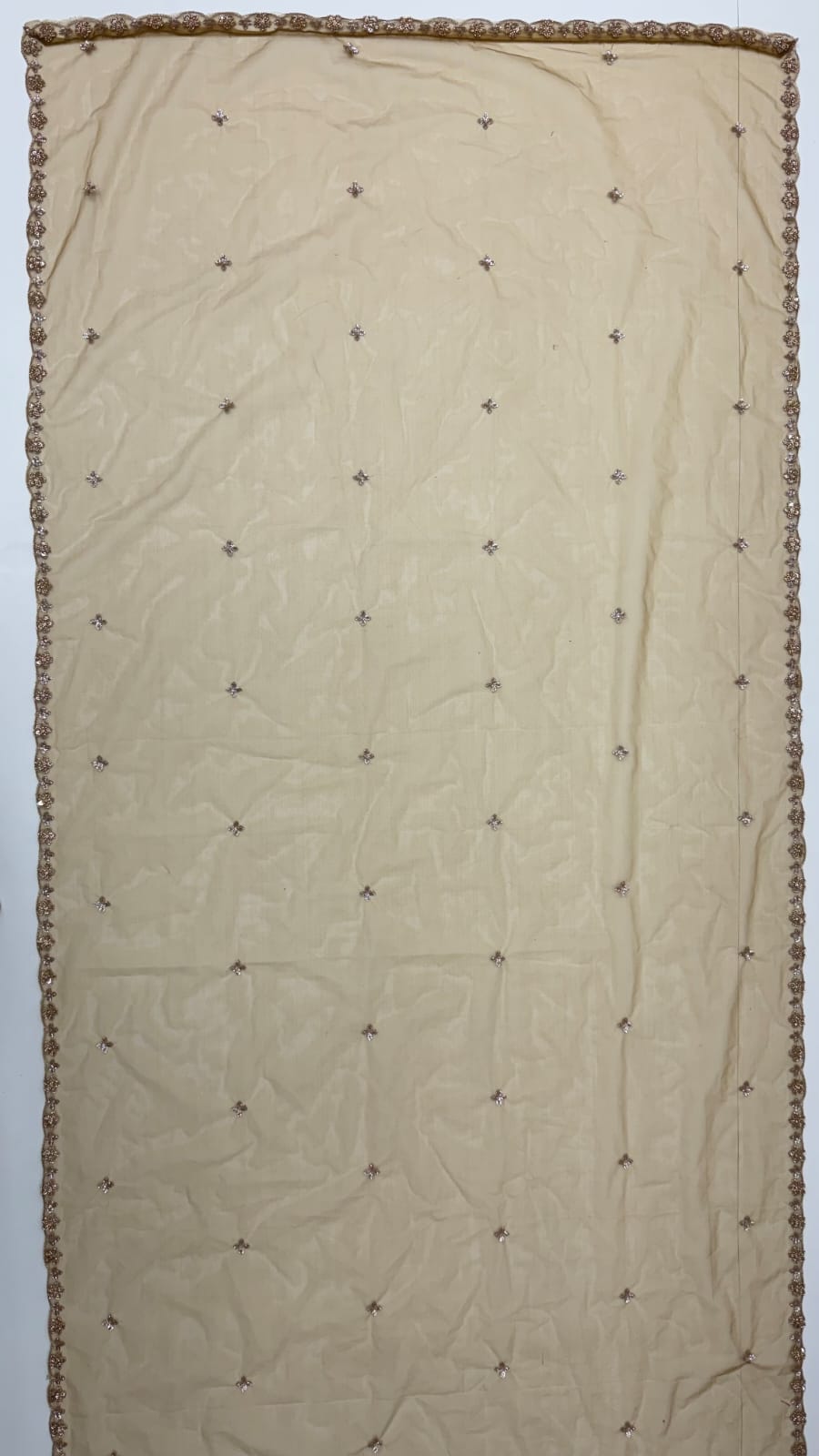 Gold Pure Heavy Net Motif Handwork Zari Sequins Work Bridal Lehenga Choli