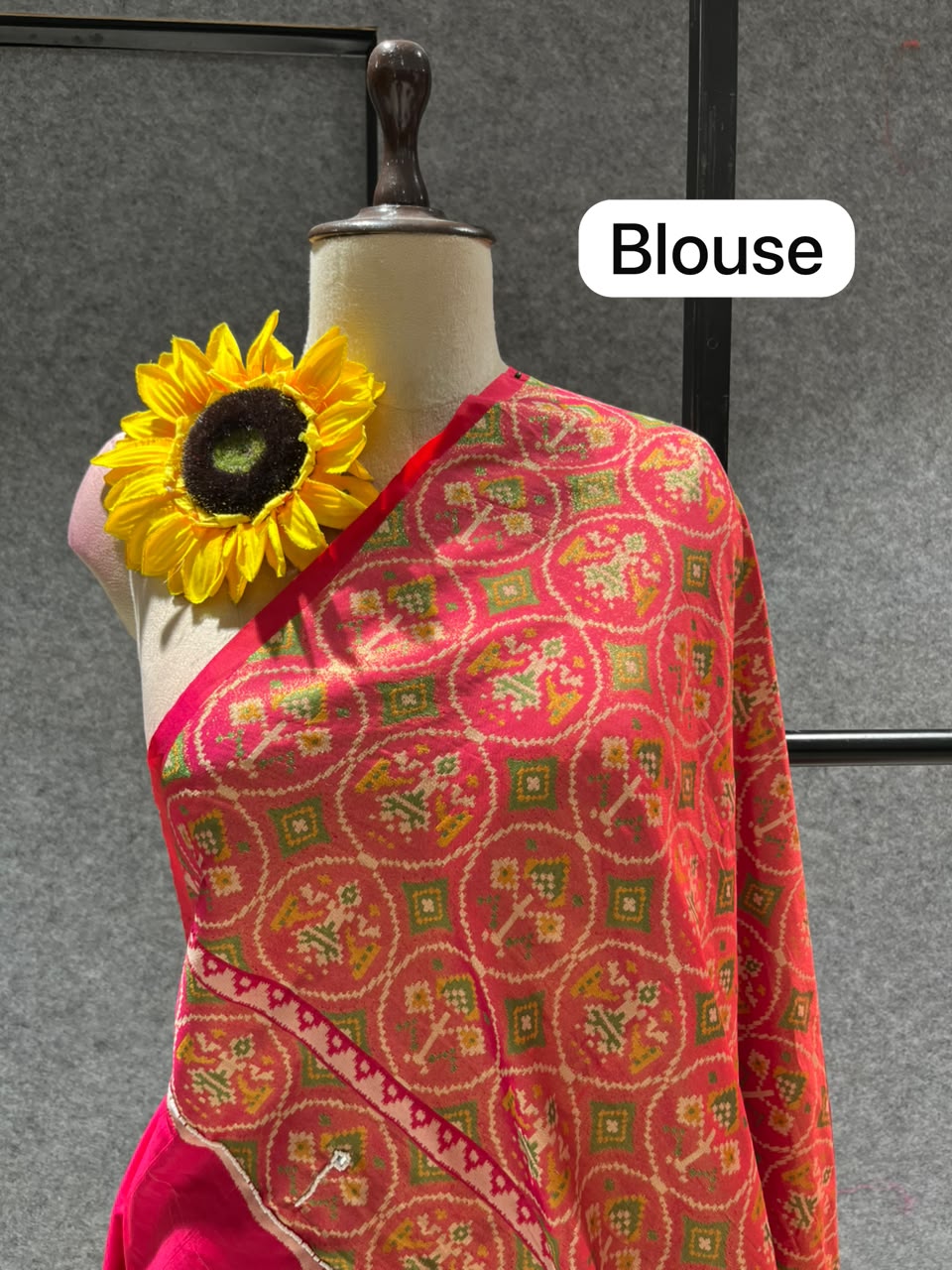 Red Pure Soft Banarasi Patola Silk Blend Traditional Manekchowk Hand and Mirror Work Patola Saree