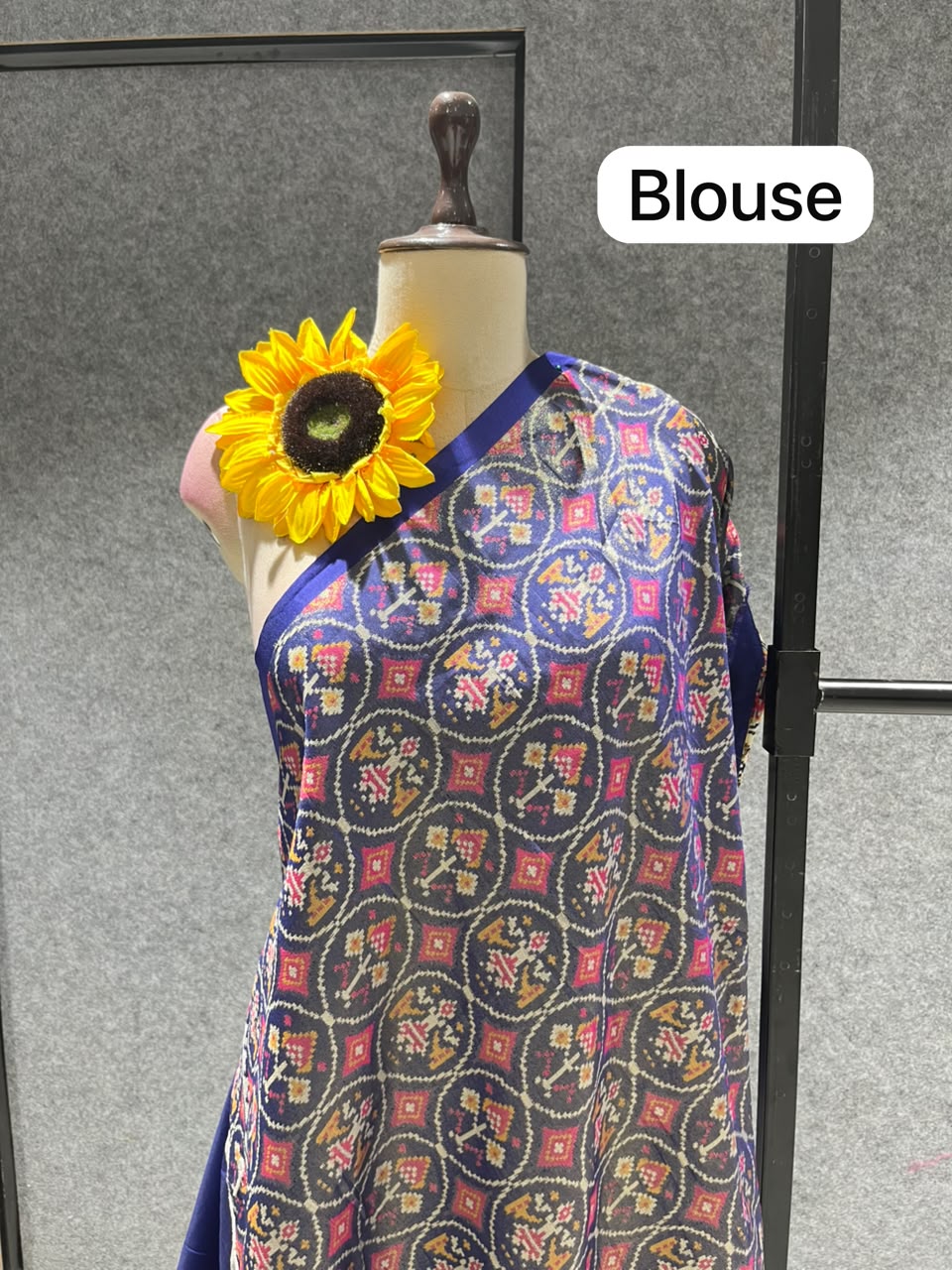Blue Pure Soft Banarasi Patola Silk Blend Traditional Manekchowk Hand and Mirror Work Patola Saree