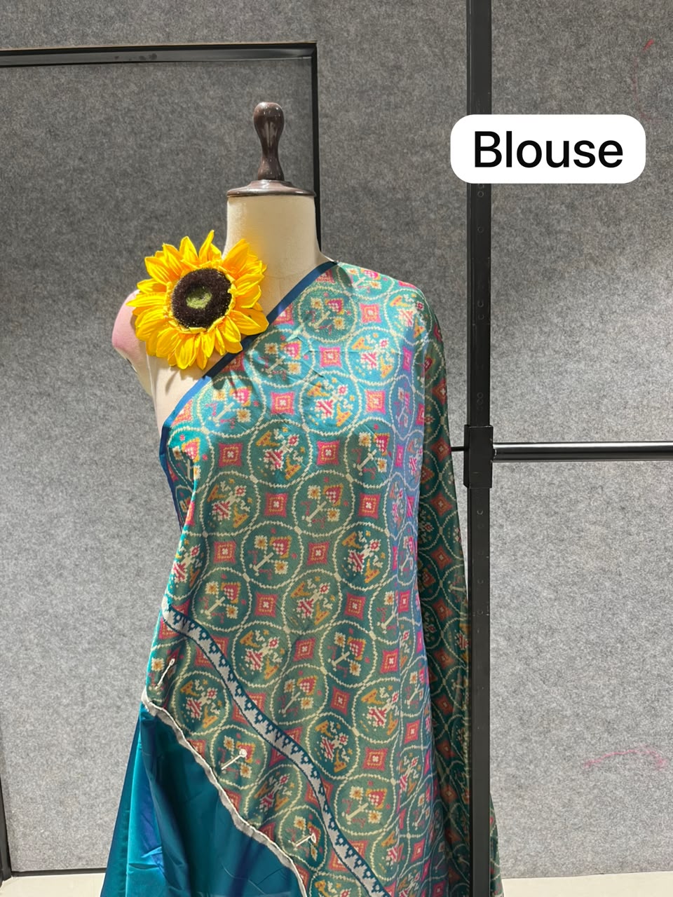 Blue Pure Soft Banarasi Patola Silk Blend Traditional Manekchowk Hand and Mirror Work Patola Saree