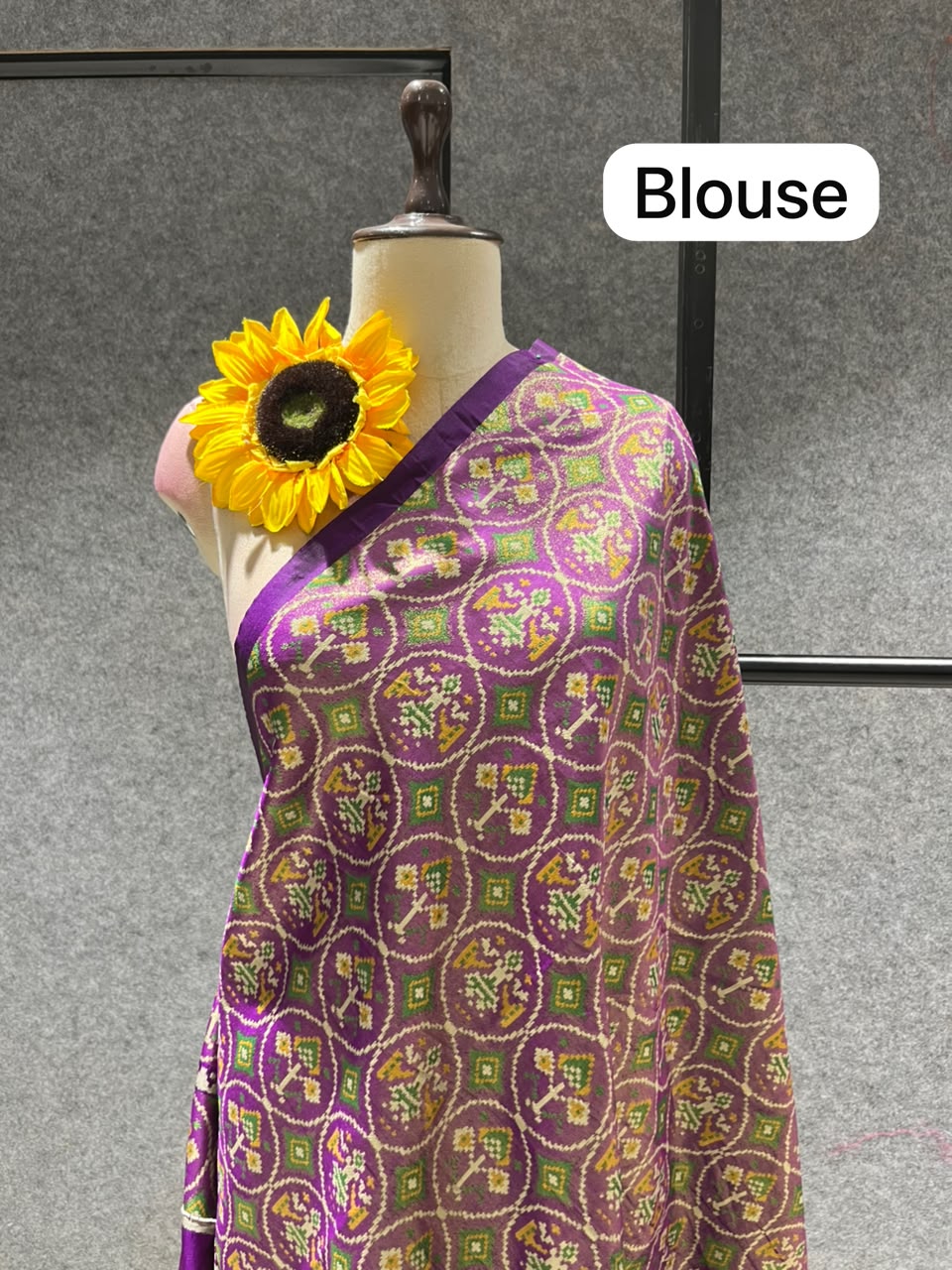 Purple Pure Soft Banarasi Patola Silk Blend Traditional Manekchowk Hand and Mirror Work Patola Saree