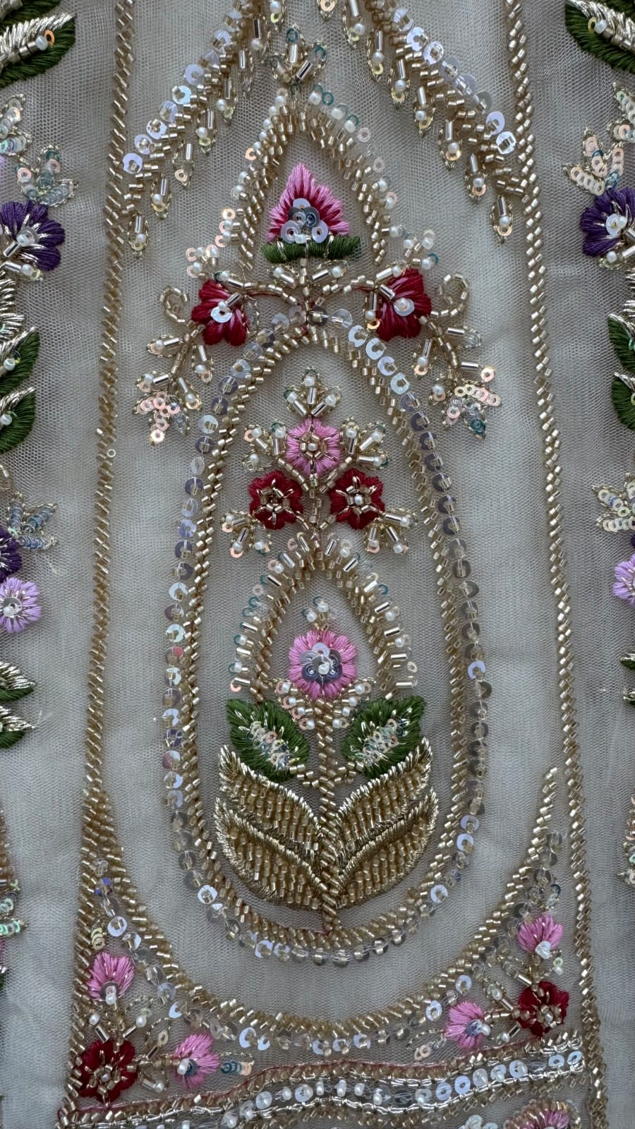 Chiku Pure Heavy Net Motif Handwork Zari Sequins Work Bridal Lehenga Choli