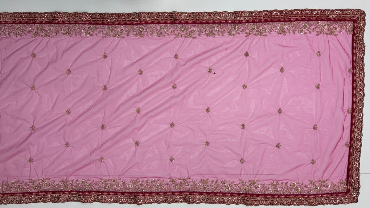Rani Pure Soft Gadhwal Silk Heavy Embroidery Work Bridal Lehenga Choli