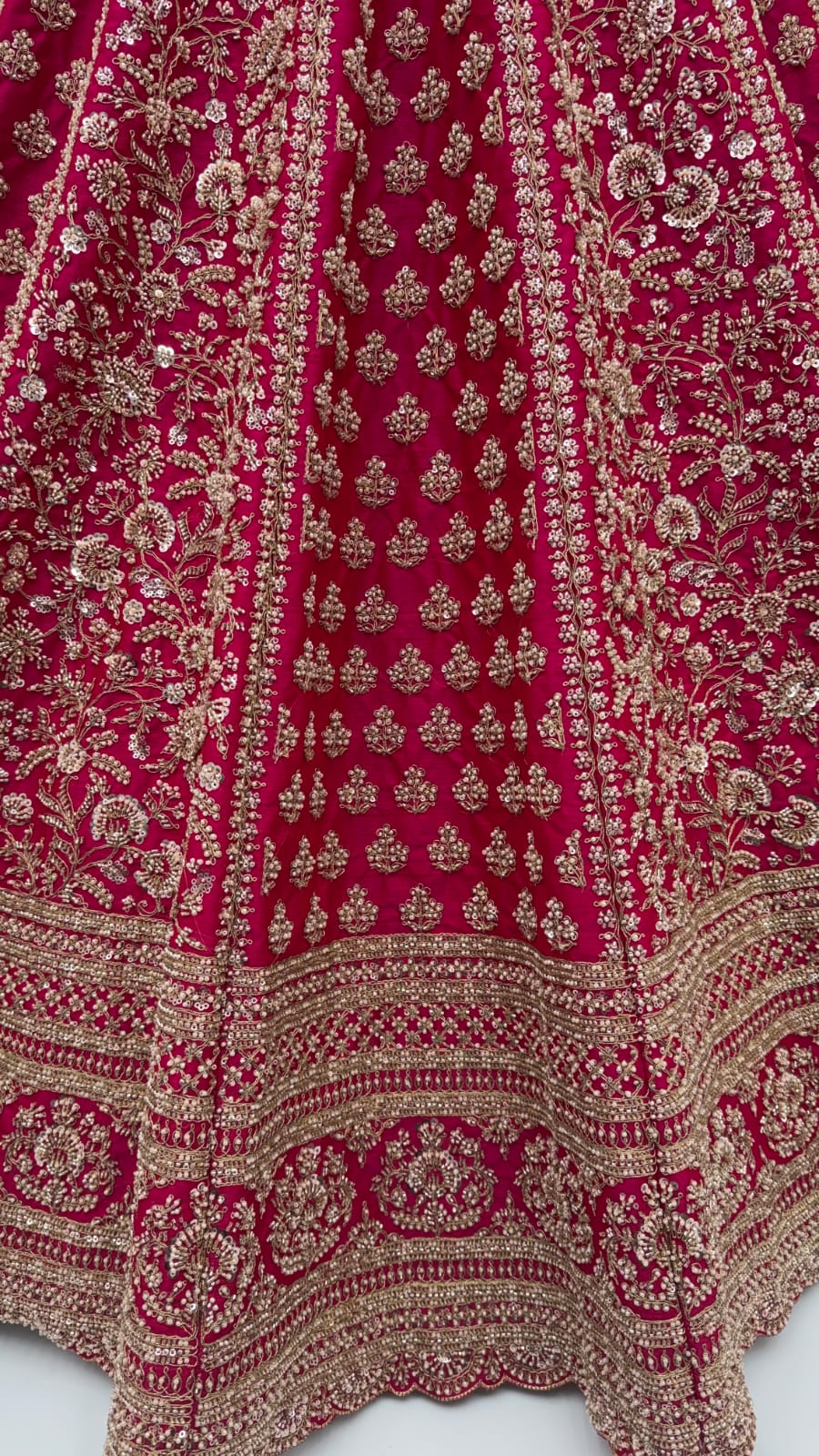 Rani Pure Soft Gadhwal Silk Heavy Embroidery Work Bridal Lehenga Choli