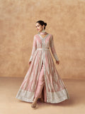 Blush Pink Embroidered Georgette Palazzo Suit