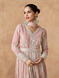 Blush Pink Embroidered Georgette Palazzo Suit