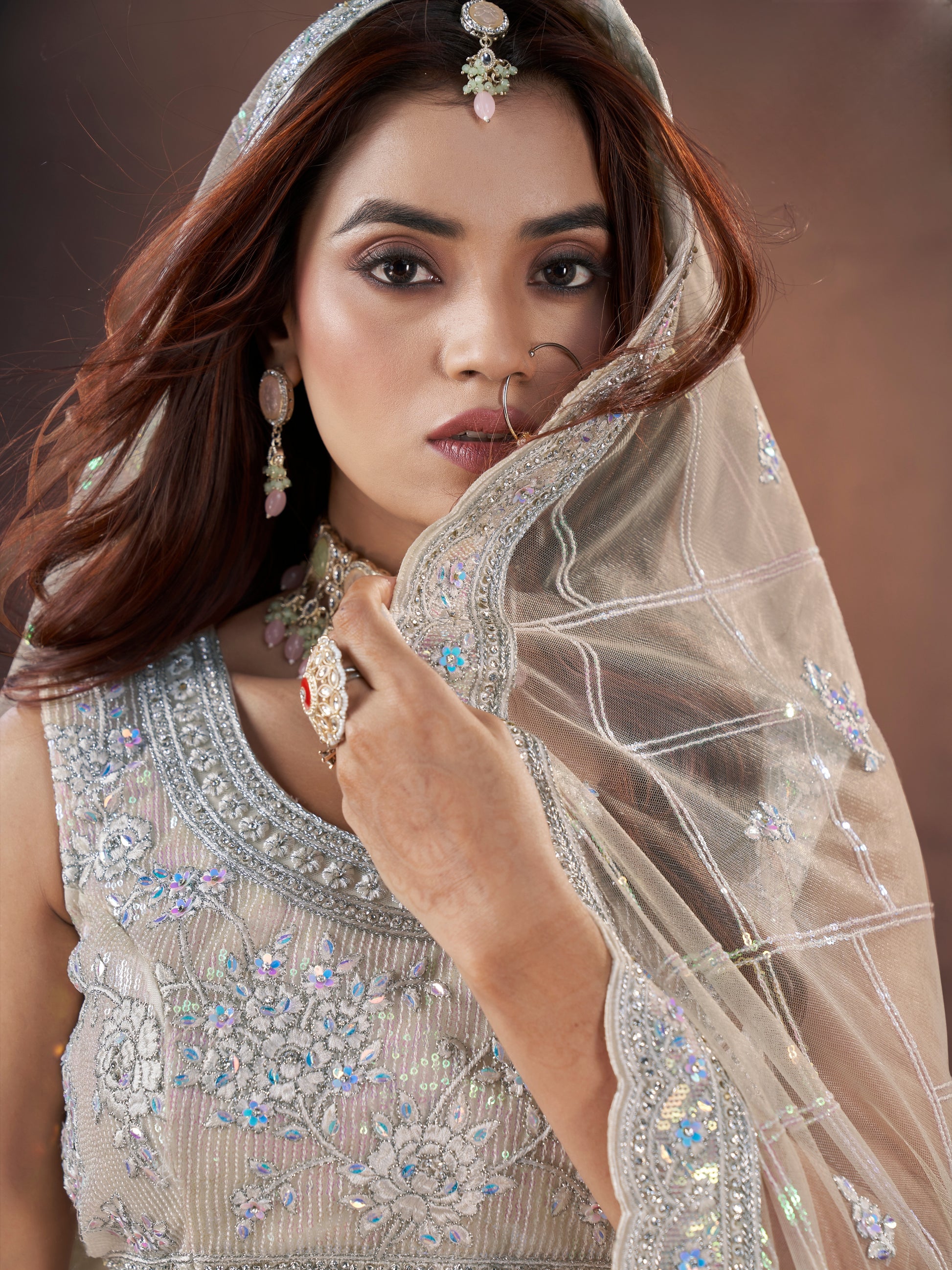 Ivory Bridal Lehenga with Cutwork Blouse & Elegant Dupatta