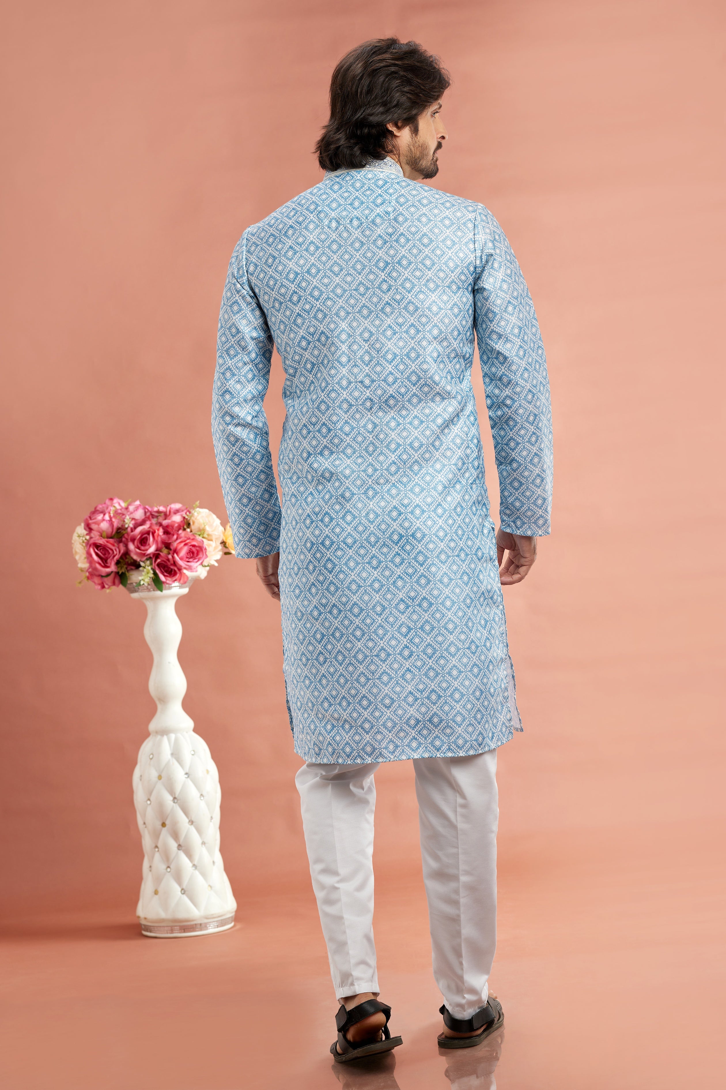Printed festive kurta pajama