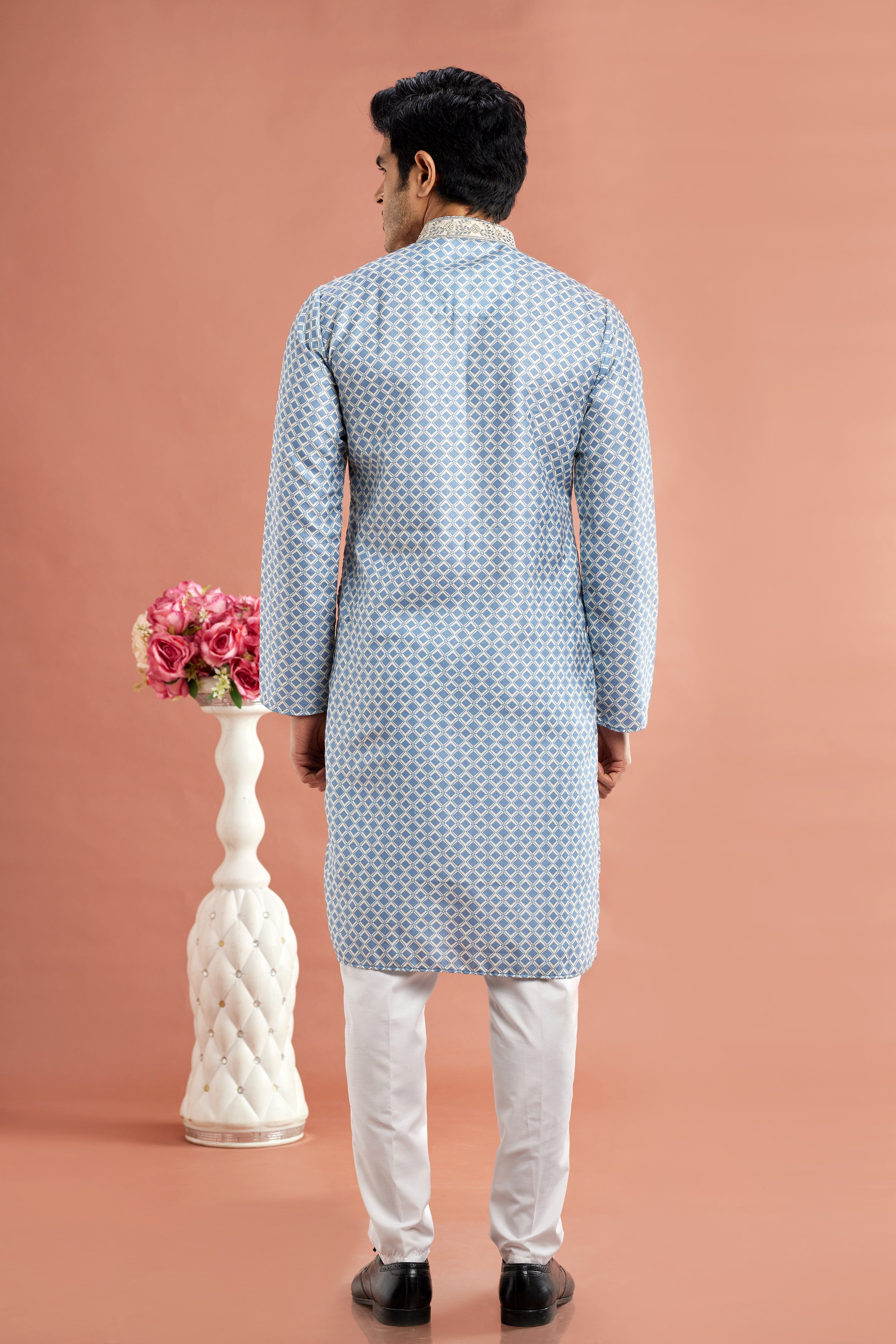 Straight fit cotton kurta set