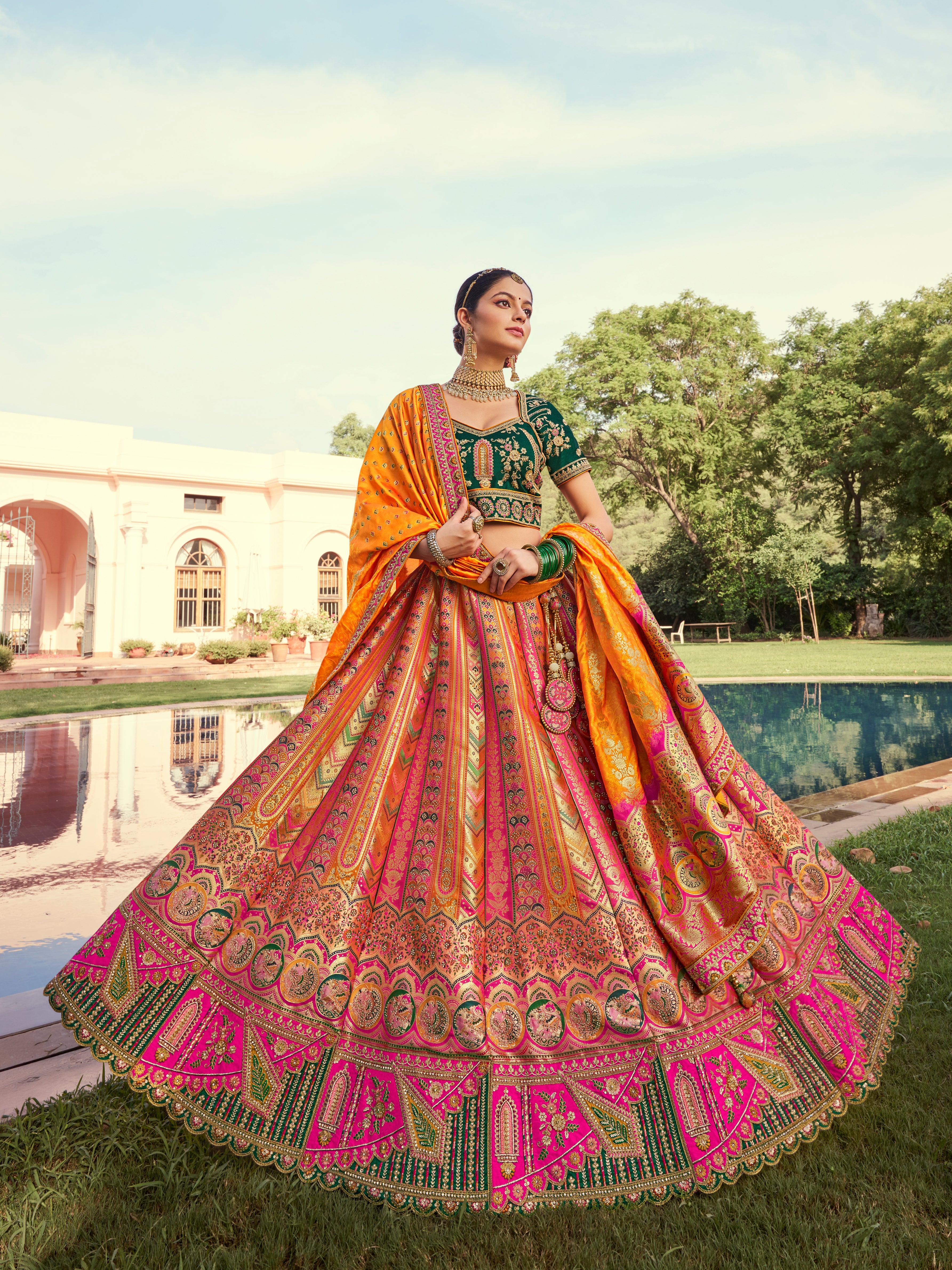 Heavy festive lehenga for Garba